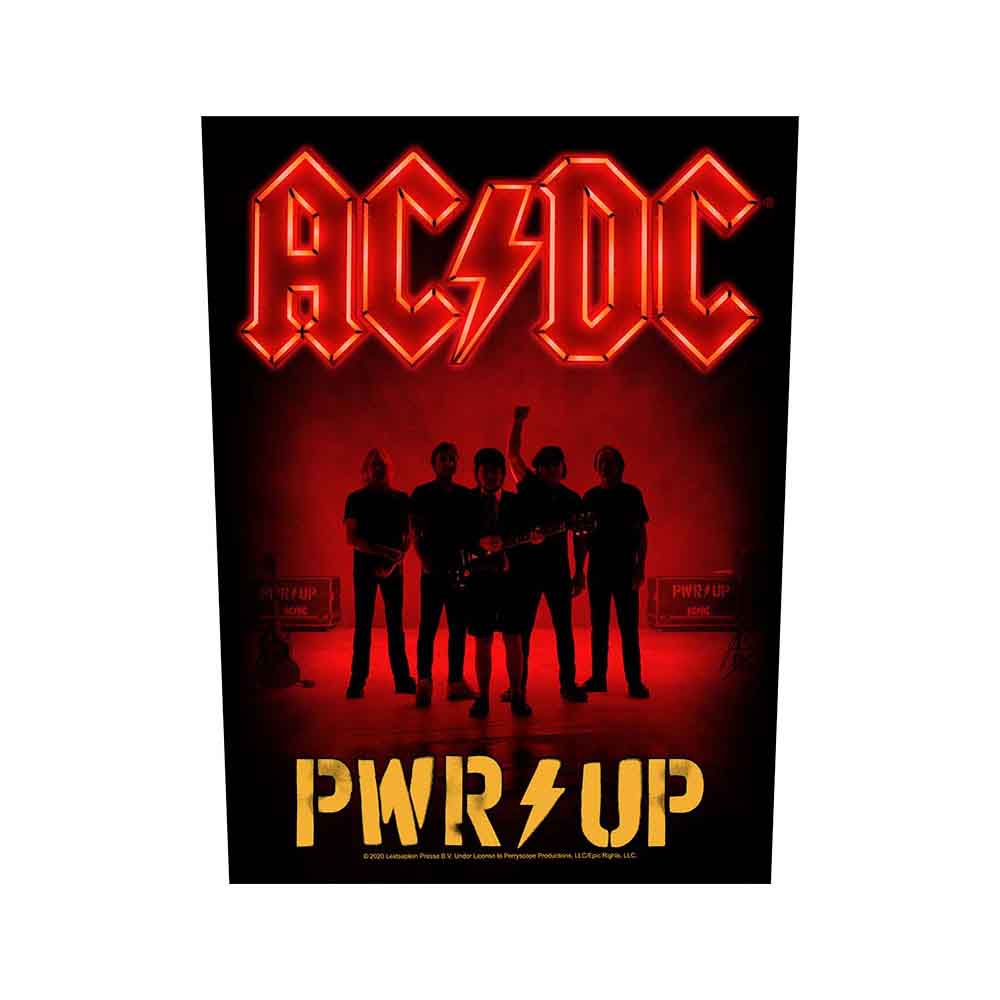 AC/DC Woven Sew-On Patches for Jackets & Backpacks - PWR UP Band Merchandise for Rock Fans & Bikers