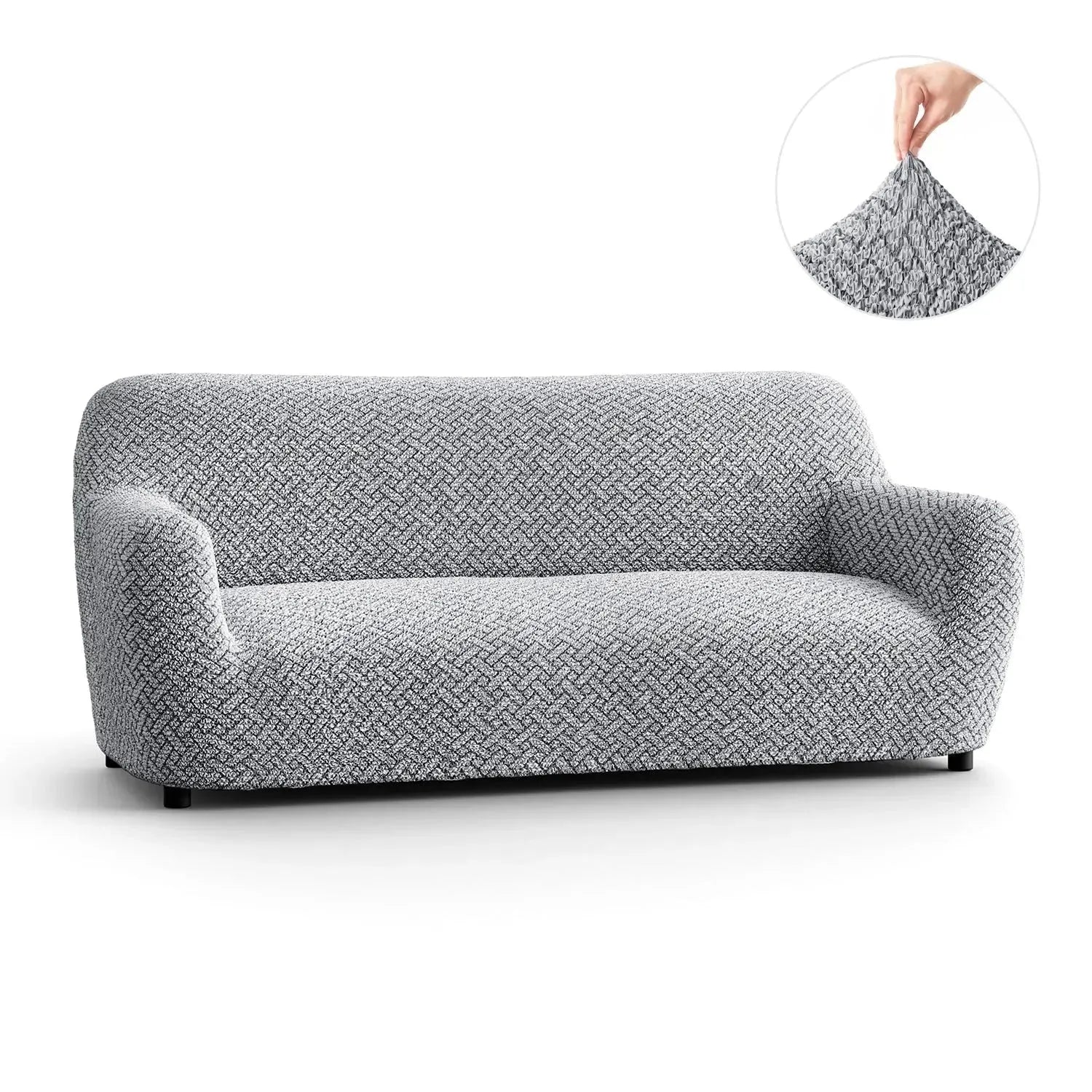 3 Seater Sofa Slipcover - Soft Microfiber Printed Fabric - Perfect for Living Room, Family Room & Home Decor