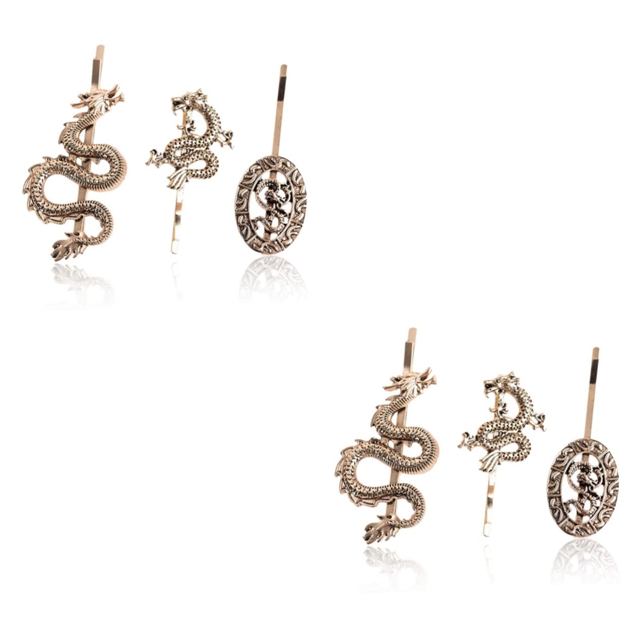 Beaupretty 12 Pcs Vintage Hair Clips for Women - Punk Flower Hair Accessories, Zinc Alloy Bobby Pins, Dragon Hairpins for Girls (Cool Retro Style) - Perfect for Parties, Concerts & Daily Fashion Styling
