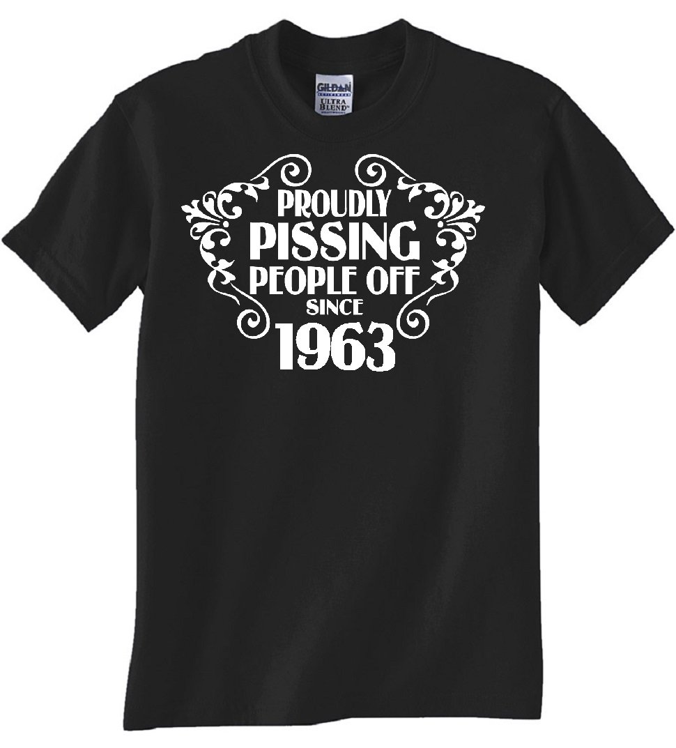 1963 Pissing People Off Black T-Shirt - Bold Attitude for Casual Wear
