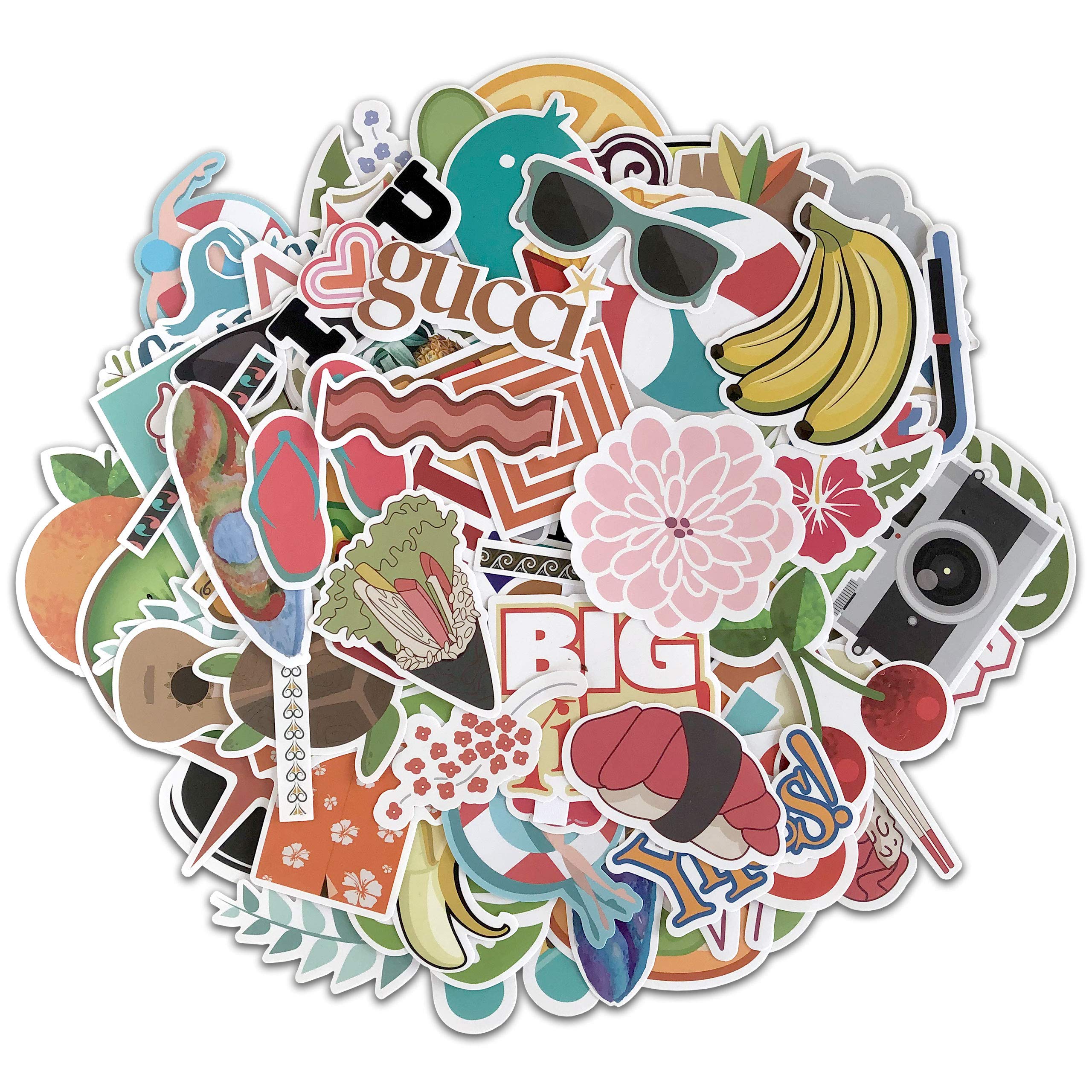 100-Piece Jumbo Stationery Stickers Set - Colorful, Cute, Trendy Aesthetic Stickers for Journals, Scrapbooking, Planners, DIY Cards & Letters - Perfect for Teens, School Supplies, and Creative Projects