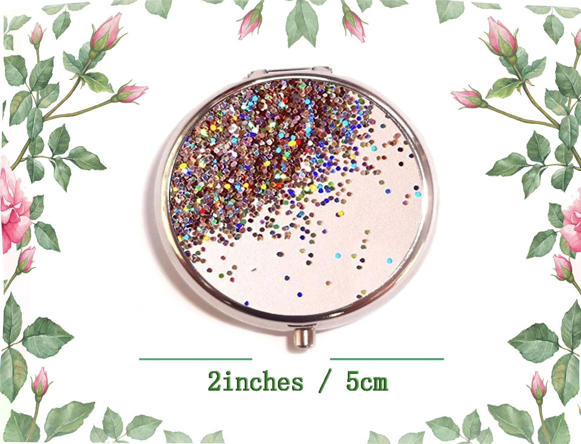 Glitter Spill Custom Fashion Pill Box - Portable Medicine Tablet Holder & Wallet Organizer for Purse - Perfect for Travel, Daily Medication, and Women's Accessories