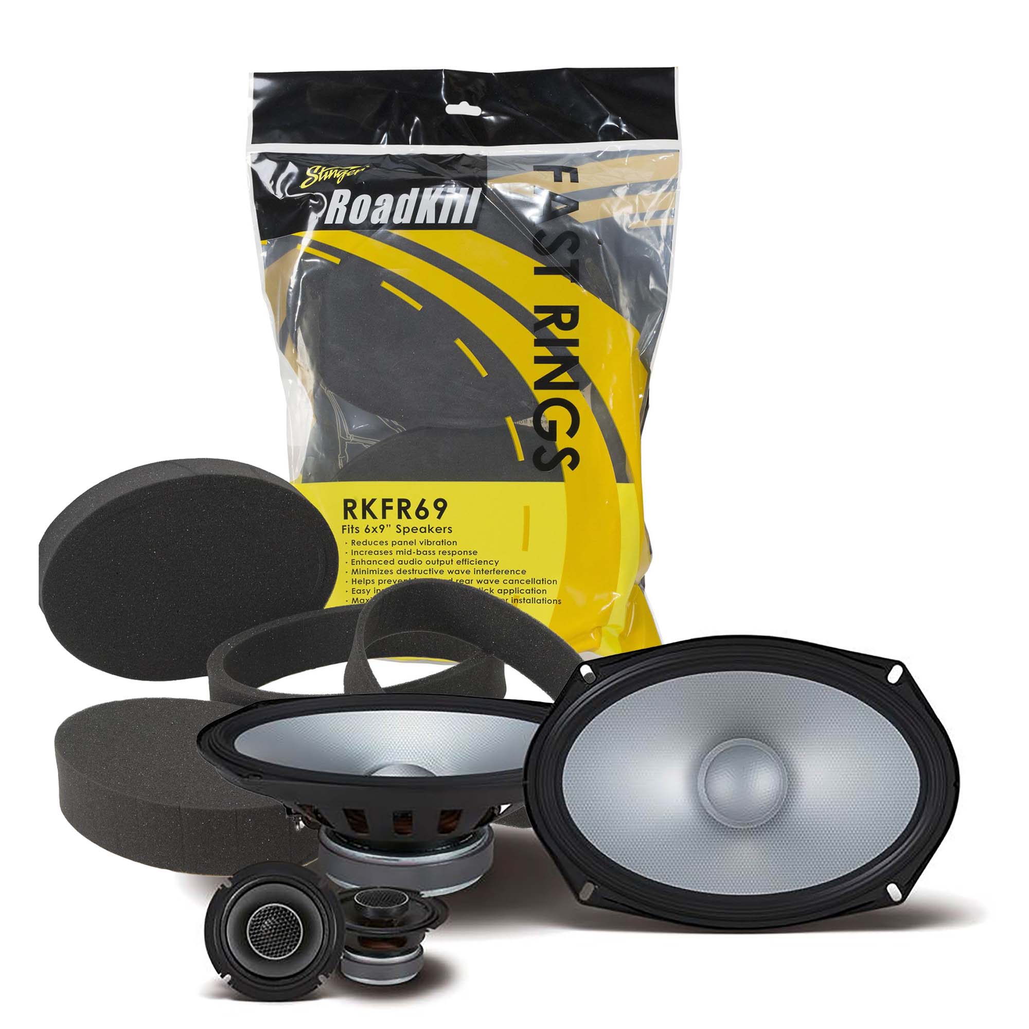 Alpine S2 S69C 6x9 Inch 2-Way High Resolution Car Speakers with Foam Baffle Kit - Premium Sound for Cars, Trucks & SUVs - Perfect for Upgrading Factory Audio Systems