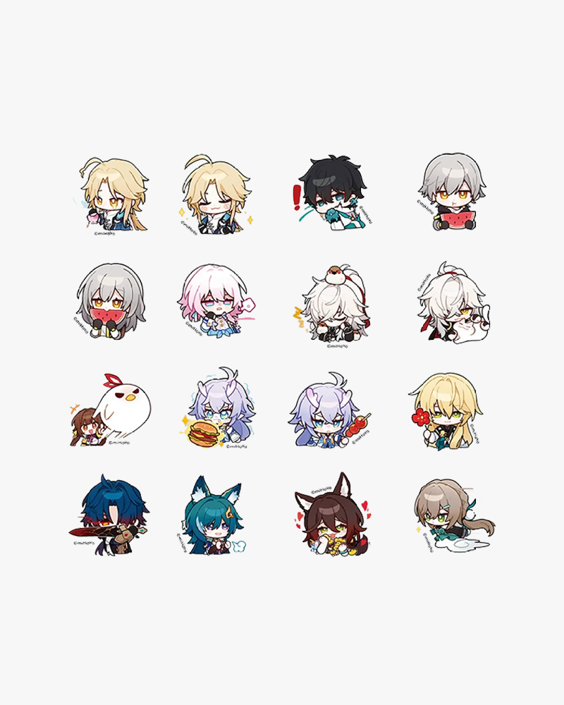 Honkai: Star Rail© Pom Pom Gallery Series Chibi Sticker Pack - Cute Anime Decals for Laptops, Phones & Notebooks | Perfect for Gaming Fans & Kawaii Collectors