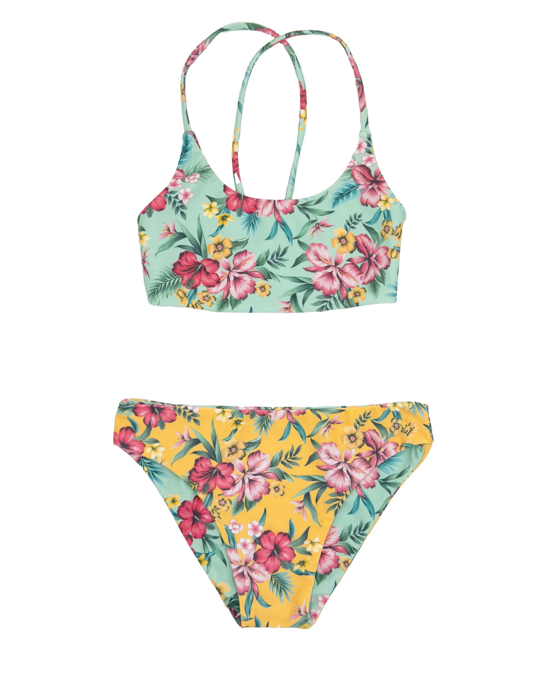 Girls' Waverly Reversible Bikini Swimsuit - 2-Piece Adjustable Bikini Set for Women & Teens - Perfect for Beach, Pool & Summer Vacations
