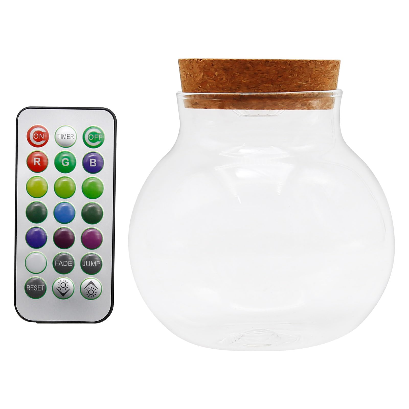 Round Glass Jar with Lid - 16oz Clear Mason Jars for Storage, Terrarium, Moss Balls, DIY Crafts, Party Decor | Perfect for Kitchen Pantry, Easter Candy Display, Christmas Decorations & Plant Terrariums