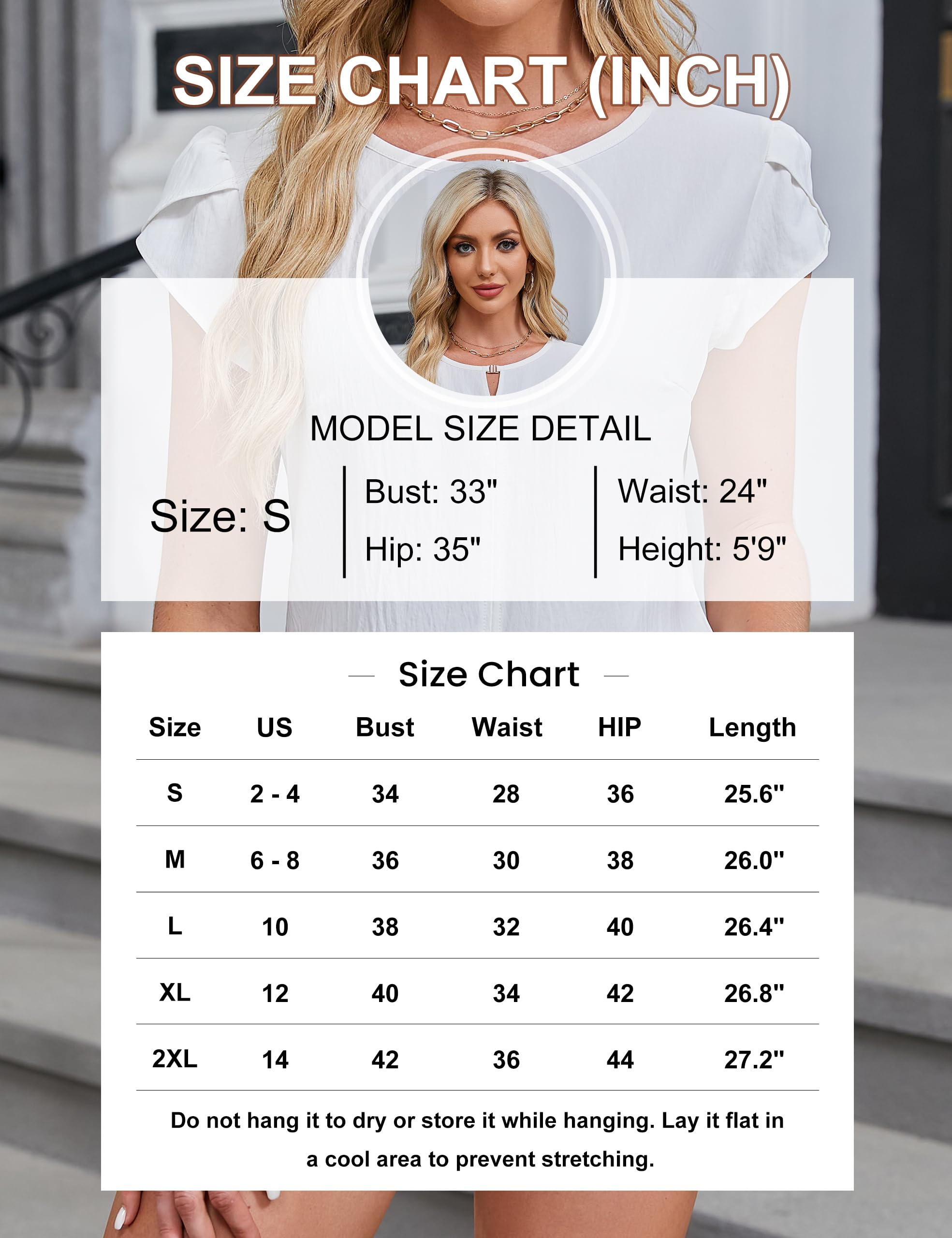 Blooming Jelly Women's V-Neck Keyhole Blouse - Business Casual Short Sleeve T-Shirt for Summer | Office Wear & Smart Casual Outfits