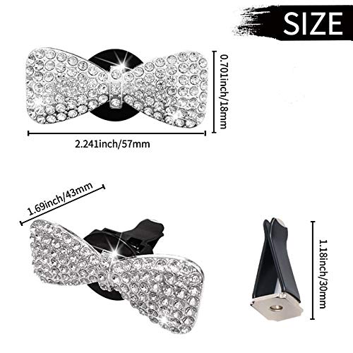 TZnyly Car Air Freshener Vent Clip - 2 Pack Bling Bow Decor for Women, Aromatherapy Scented Accessories | Perfect for Car, Office & Home Décor