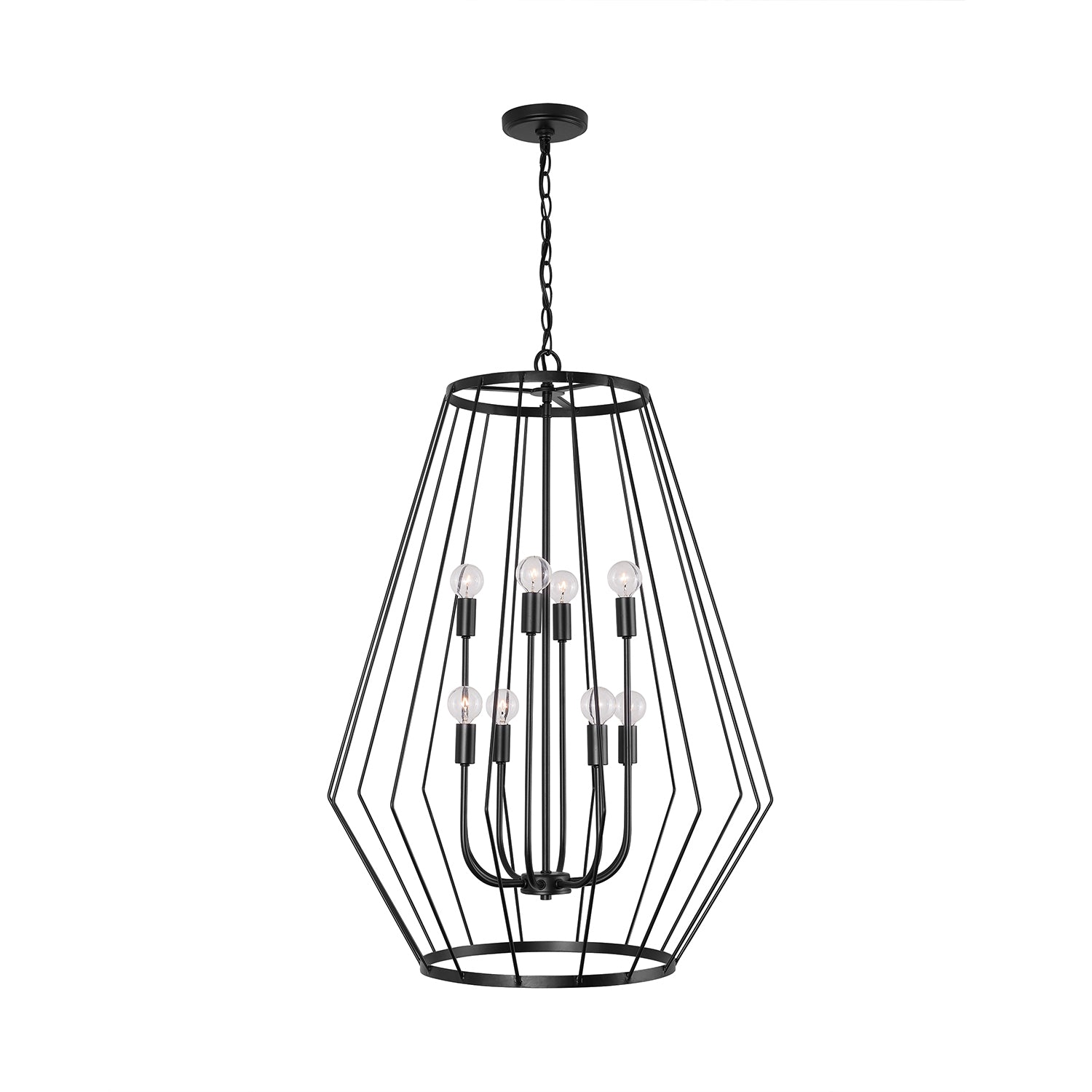 Capital Lighting 8-Light Foyer Pendant Chandelier - Elegant Entryway Lighting for Hallway, Staircase & Dining Room
