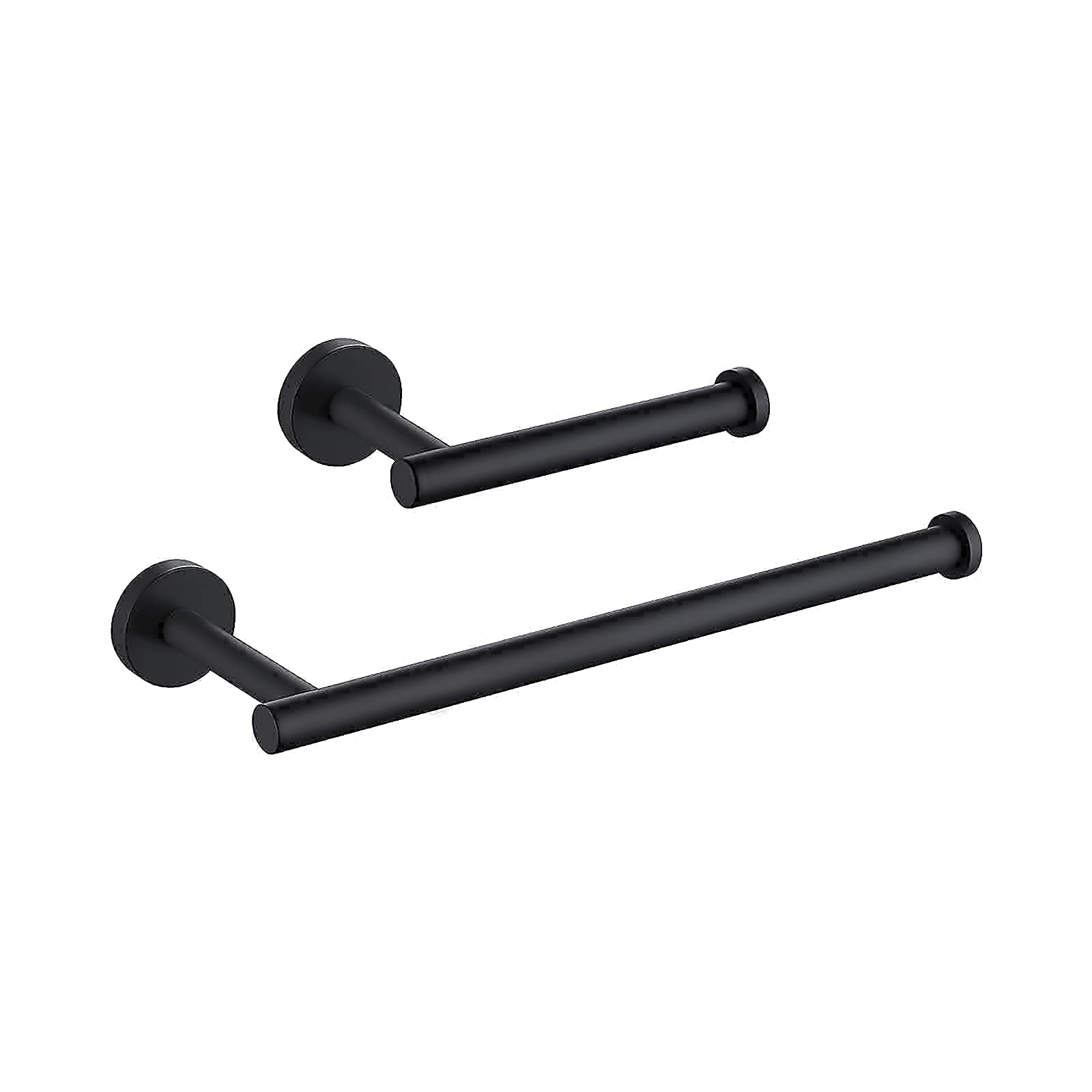 KES Black Stainless Steel Toilet Paper Holder & Kitchen Paper Towel Holder - SUS 304 Grade, Modern Bathroom & Kitchen Organizer (A2175S12-BK-SL + A2175S30-BK) - Perfect for Home, Office, and Restaurant Use