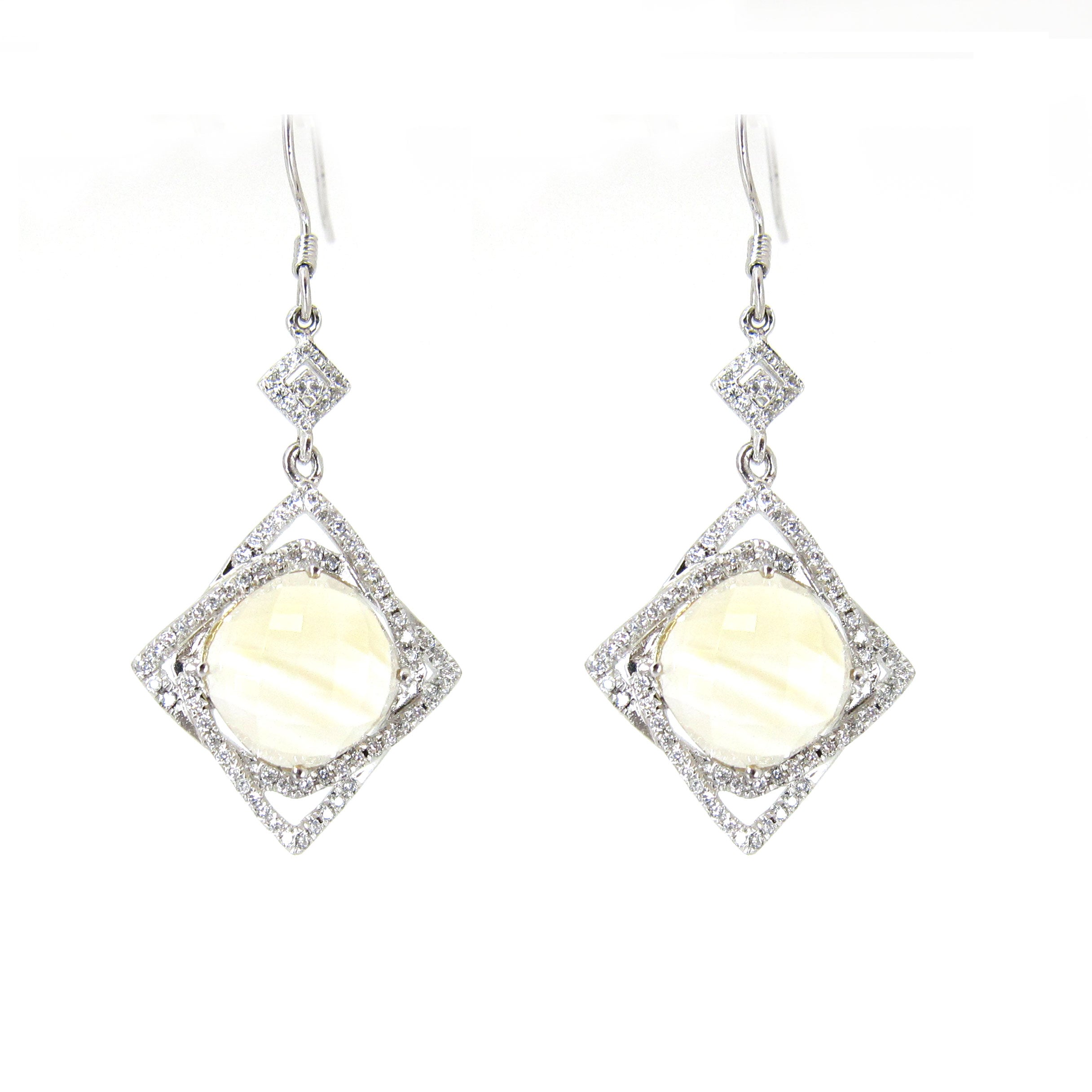 925 Sterling Silver Citrine Dangle Earrings for Women - Hypoallergenic Hook Earrings for Everyday Wear & Special Occasions
