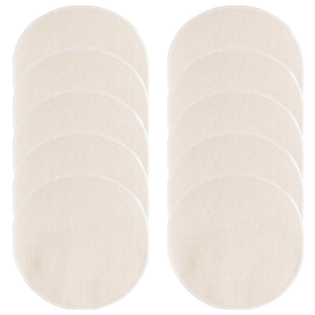 10-Piece Bamboo Steamer Liners Set - Reusable Steamer Cloth Pads for Dumplings, Buns & Bao - Perfect for Dim Sum, Asian Cooking & Healthy Meal Prep