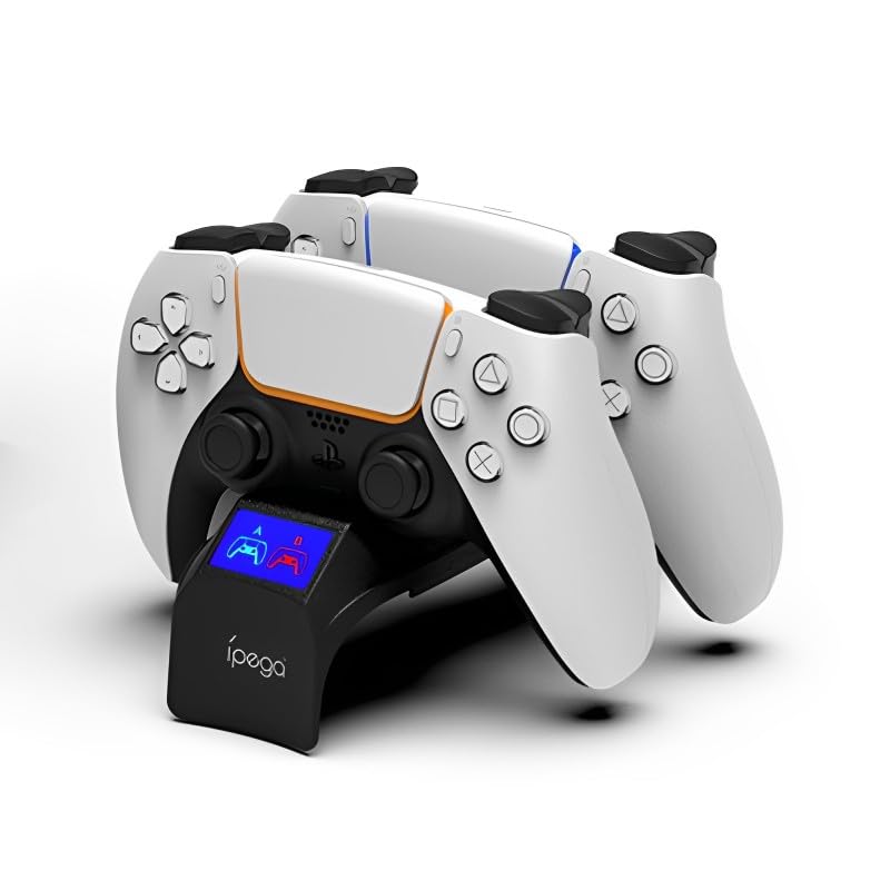 PS5 Controller Charger Station - Dual Controller Charging Dock with LED Indicators for Playstation 5 - Perfect for Gaming Setups & Multiplayer Sessions