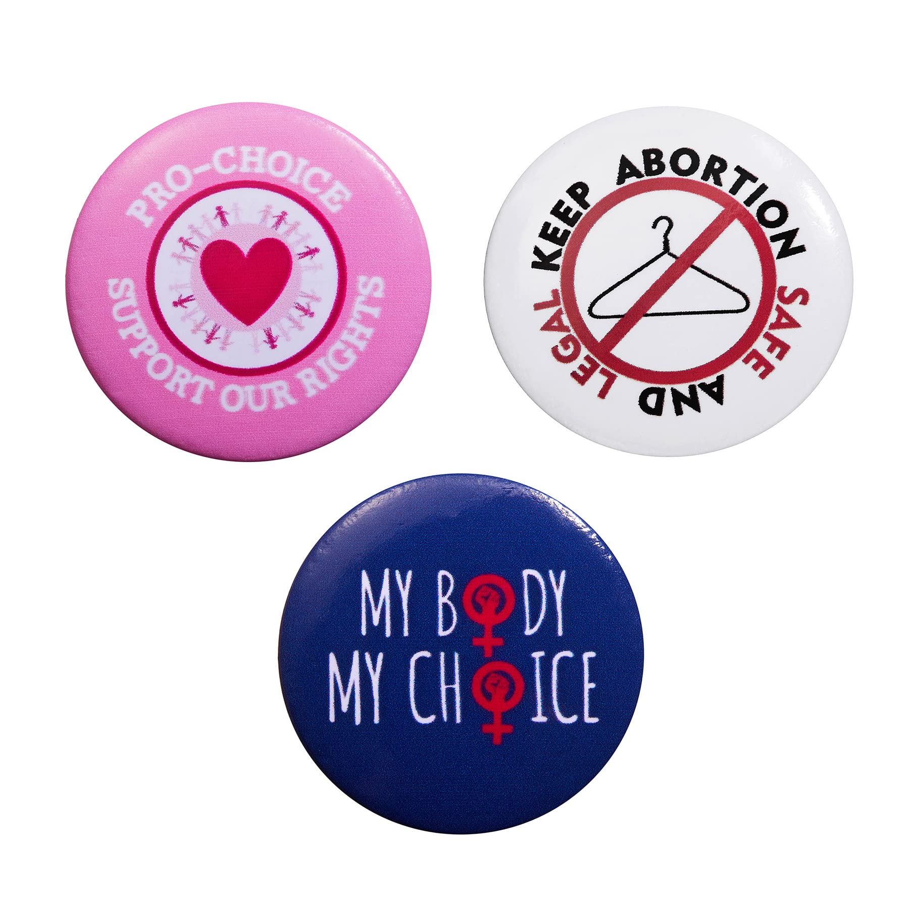 My Body My Choice Pins - Feminist Abortion Rights Buttons - Pro Choice Reproductive Rights Badges for Women - Perfect for Protests, Rallies & Everyday Advocacy