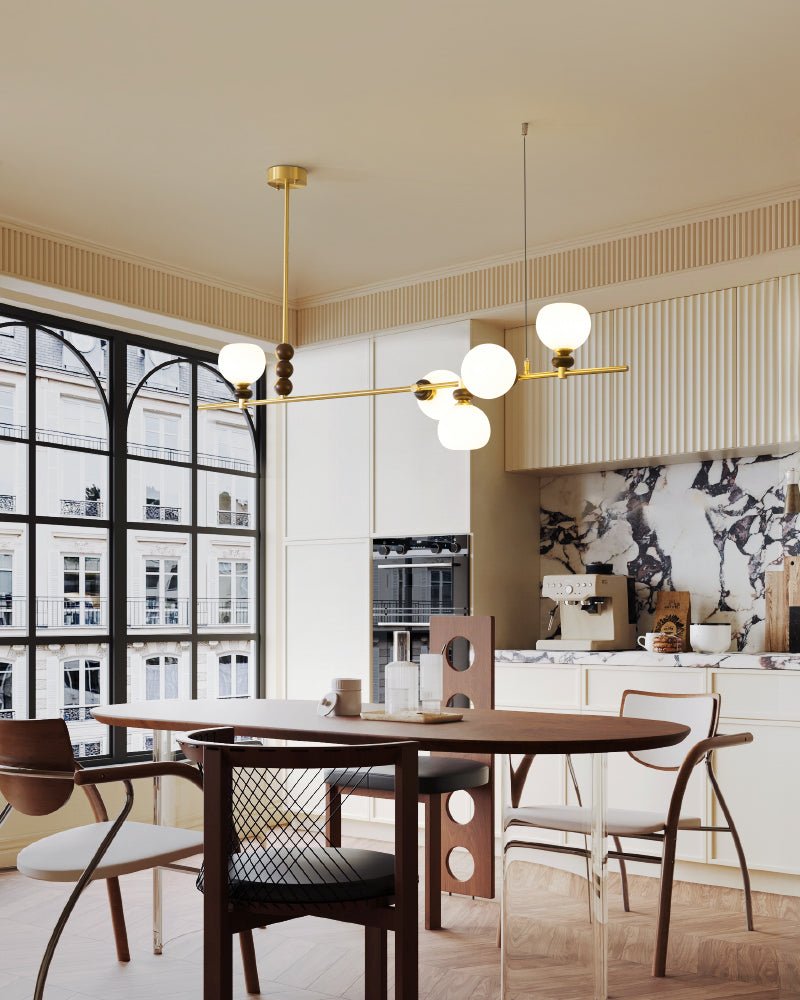 Lyra Linear Island Light - Modern LED Pendant Lighting for Kitchen, Dining Room & Bar Counter - Energy Efficient & Dimmable Hanging Light Fixture