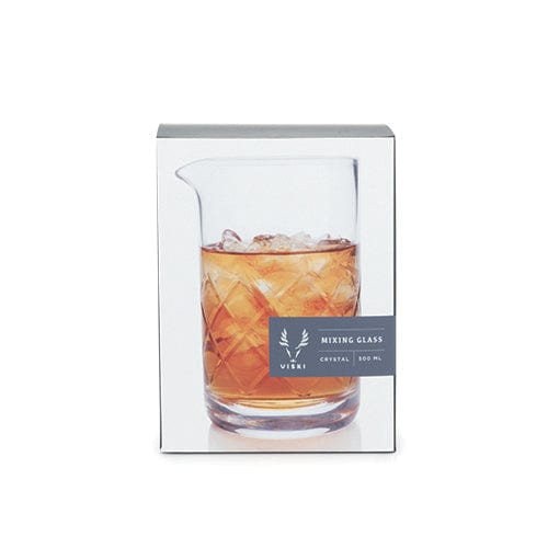 Premium Viski Crystal Mixing Glass - 16oz Cocktail Mixing Glass for Whiskey, Martini & Old Fashioned - Perfect for Home Bars & Professional Bartenders - Elegant Drink Mixing & Serving