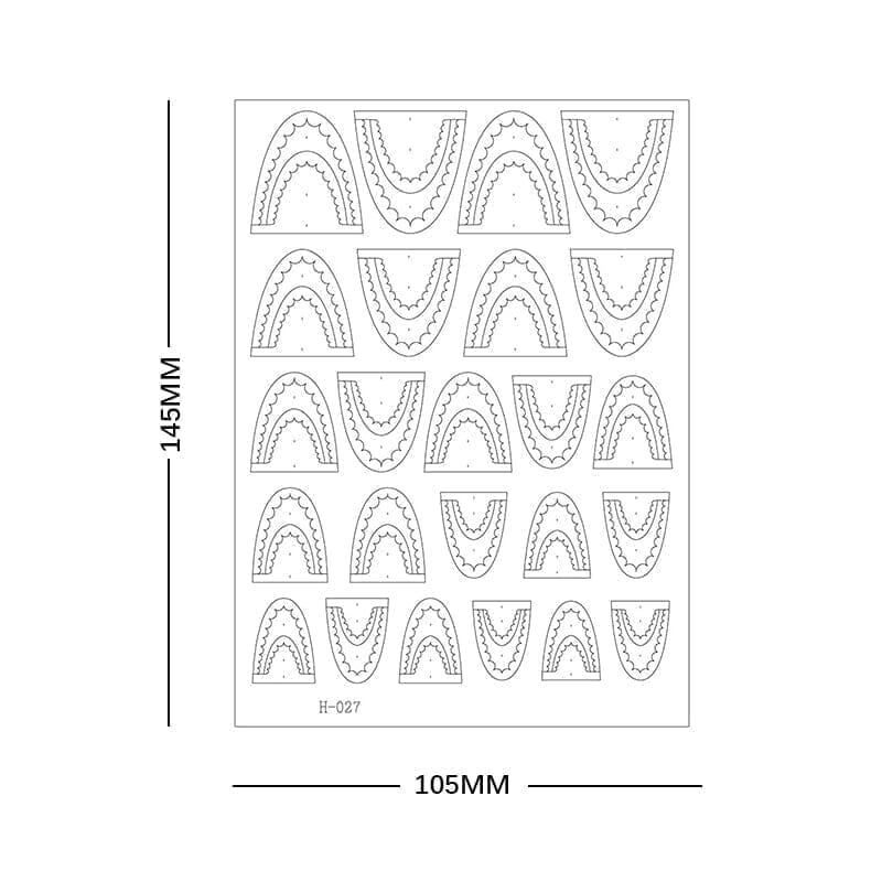 3D French Nail Stickers - Clear H 028 for Elegant & Stylish Manicures - Perfect for Weddings, Parties & Special Occasions