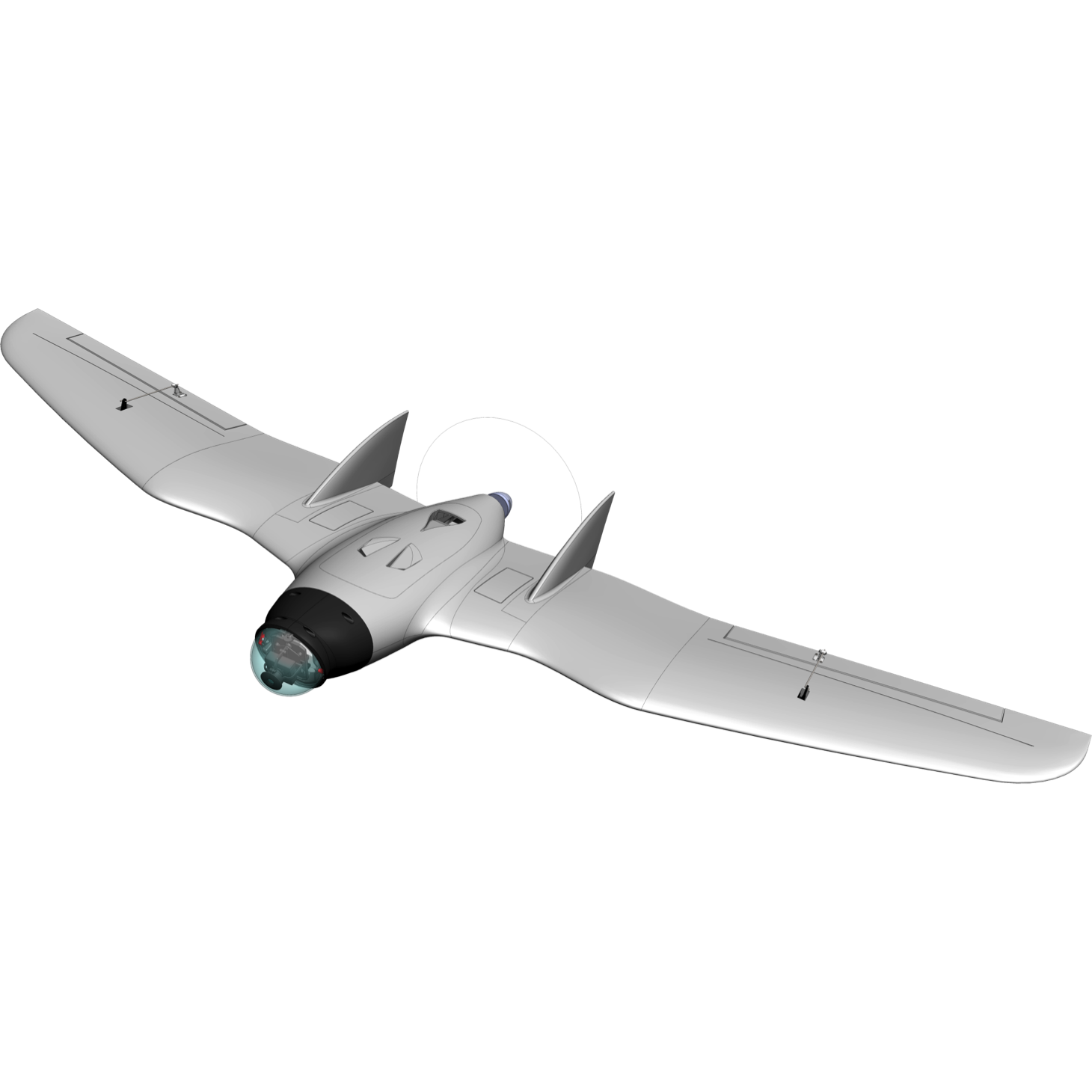 **RVJET 1950mm FPV Flying Wing Kit - EPP Black with Pan & Tilt Dome for Aerial Photography & Drone Racing**    **Perfect for:** Long-range FPV flights, aerial videography, drone racing, and RC hobbyist adventures.