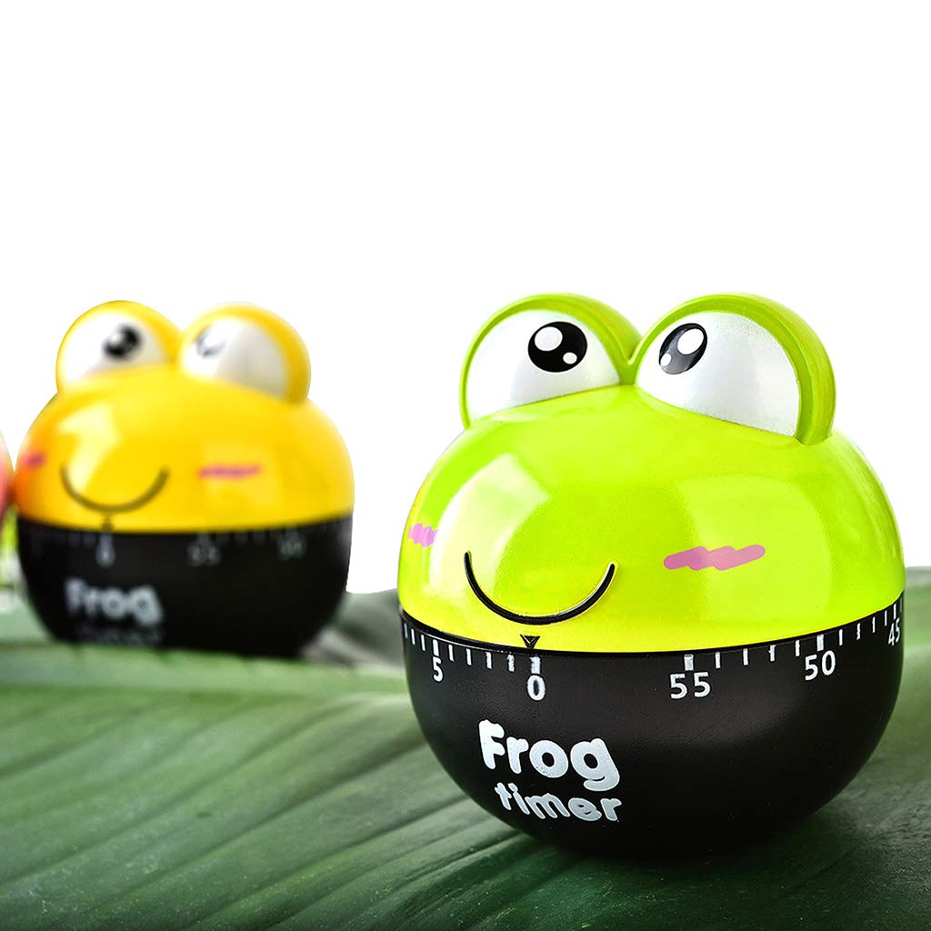 Cartoon Frog Kitchen Timer - Mechanical Alarm Clock for Cooking, Baking, Study & Sleep Reminder - Perfect for Home, Office & Classroom Use