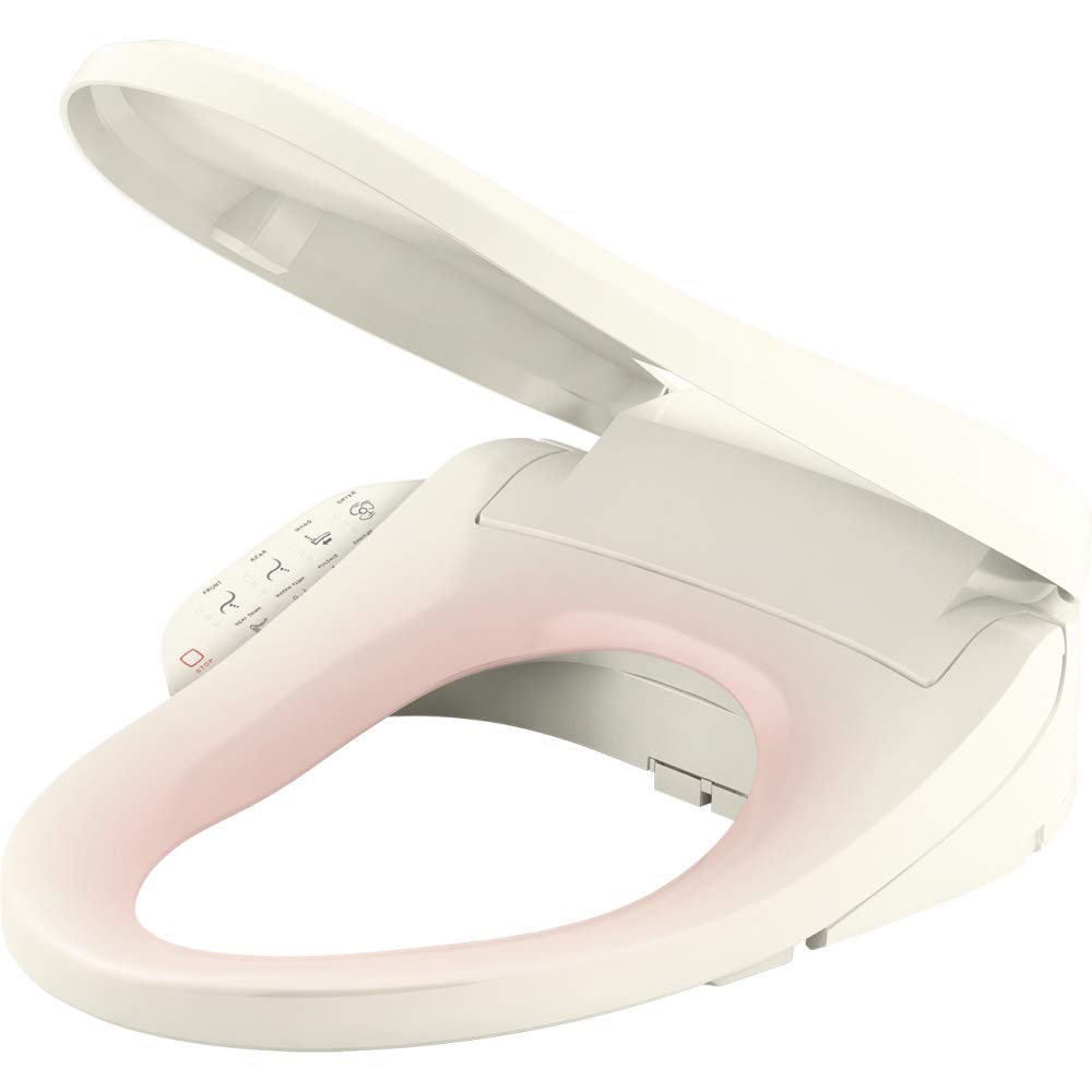 KOHLER PureWash E590 Elongated Heated Bidet Toilet Seat - White with Side Panel, Quiet Close Lid, Self-Cleaning Nozzle, Adjustable Water Pressure & Nightlight - Easy DIY Installation for Bathroom Upgrade (Perfect for Modern Homes & Luxury Bathrooms)