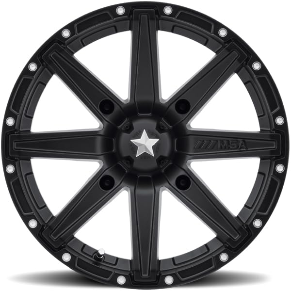 MA33 15X10 4X110 S-BLK 00MM - M33-05010 Black Alloy Wheels for Trucks & SUVs - Off-Road & Street Performance Use
