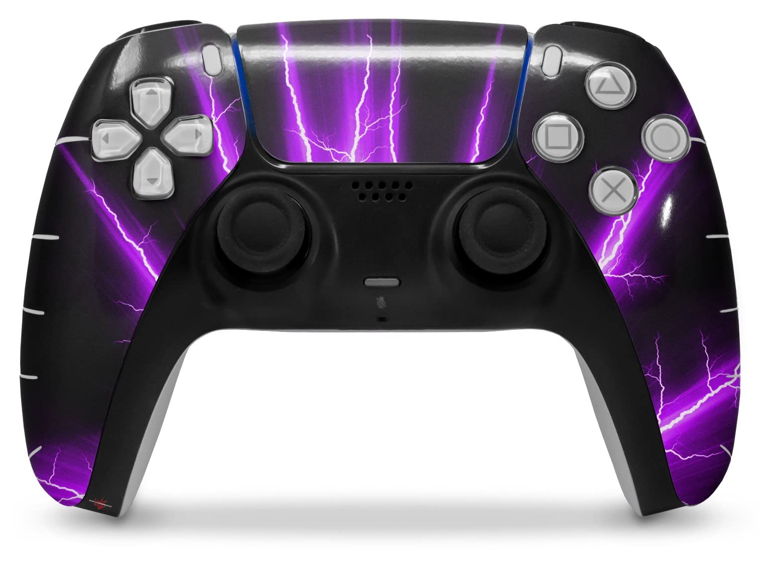 PS5 DualSense Skin Wrap - Lightning Purple for Gaming Protection