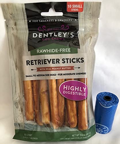 Dently Rawhide-Free Retriever Sticks with Real Peanut Butter - 5