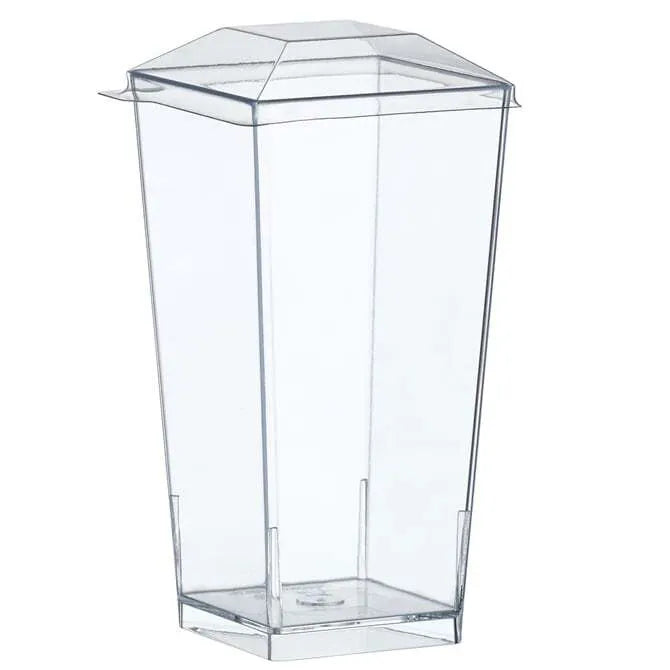 Comatec Geometric Clear Glass Dish - 3.3 oz Small Serving Bowl for Desserts, Snacks, Condiments | Perfect for Parties, Restaurants, and Home Use