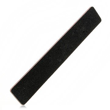 180/100 Grit Double Sided Nail Files - 5 Pack Black Sanding Sticks for Professional Manicure & Pedicure at Home or Salon
