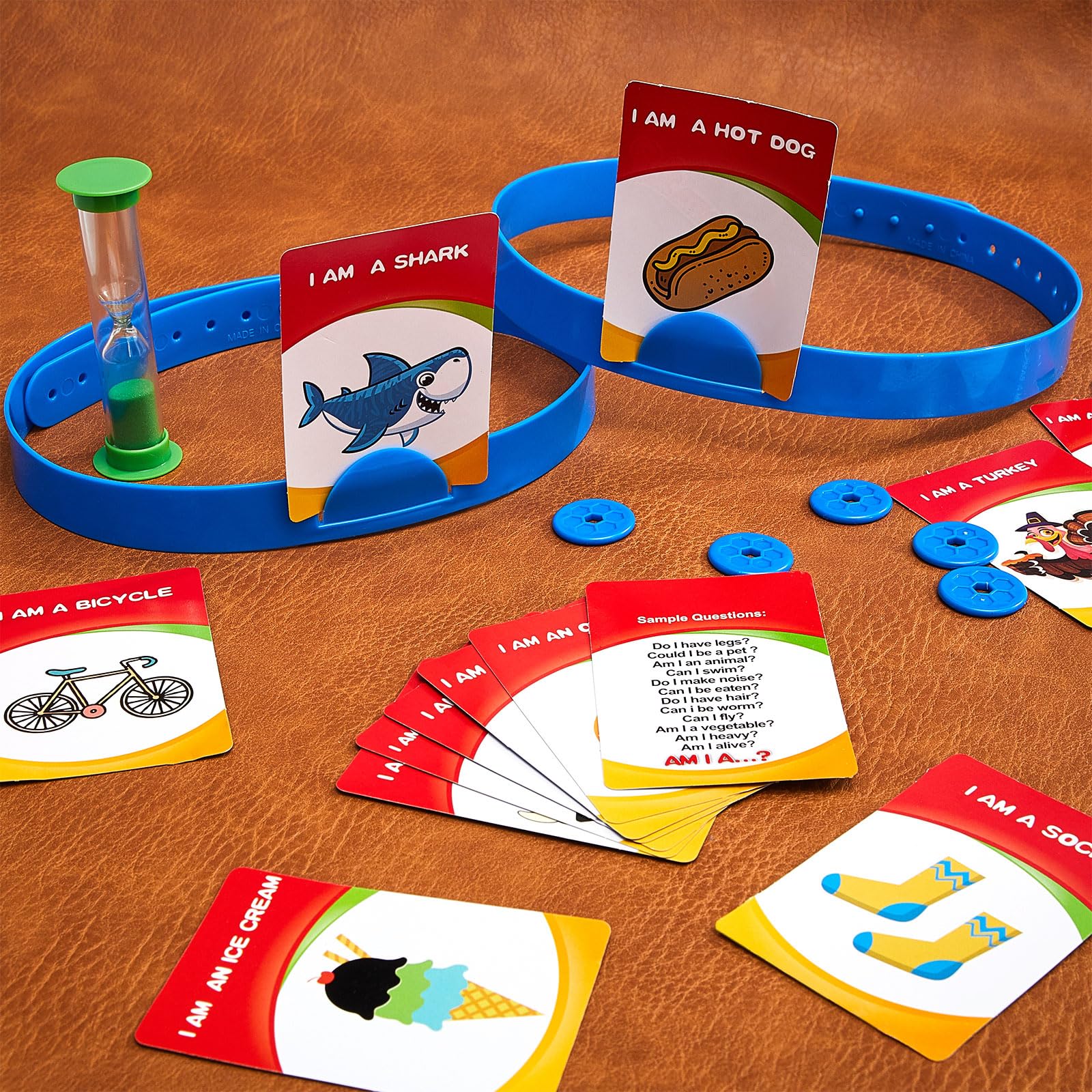 Sumind Headband Guessing Game Set - Fun Heads Up Party Game with Picture Cards, Scoring Coins & Sand Timer for Kids & Adults - Perfect for Family Game Night, Birthday Parties & Team Building Activities