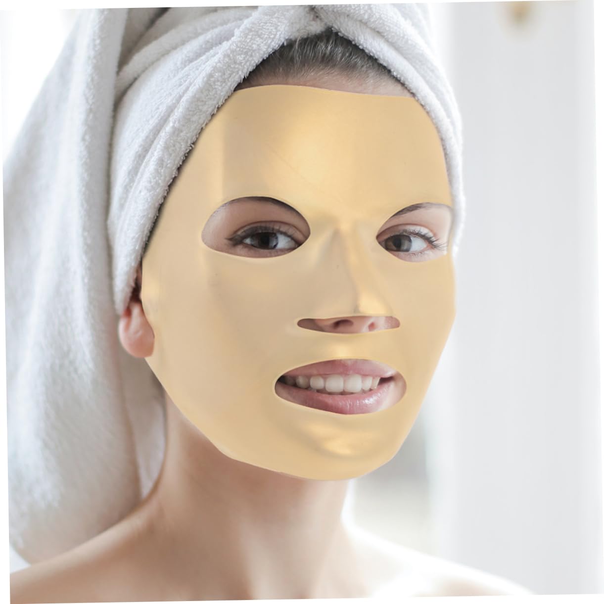 Minkissy 6-Pack Reusable Silicone Face Mask Cover - Overnight Collagen Lip & Beauty Care Mask for Hydration & Anti-Aging | Perfect for Nighttime Skincare, Spa Treatments & At-Home Facial Therapy