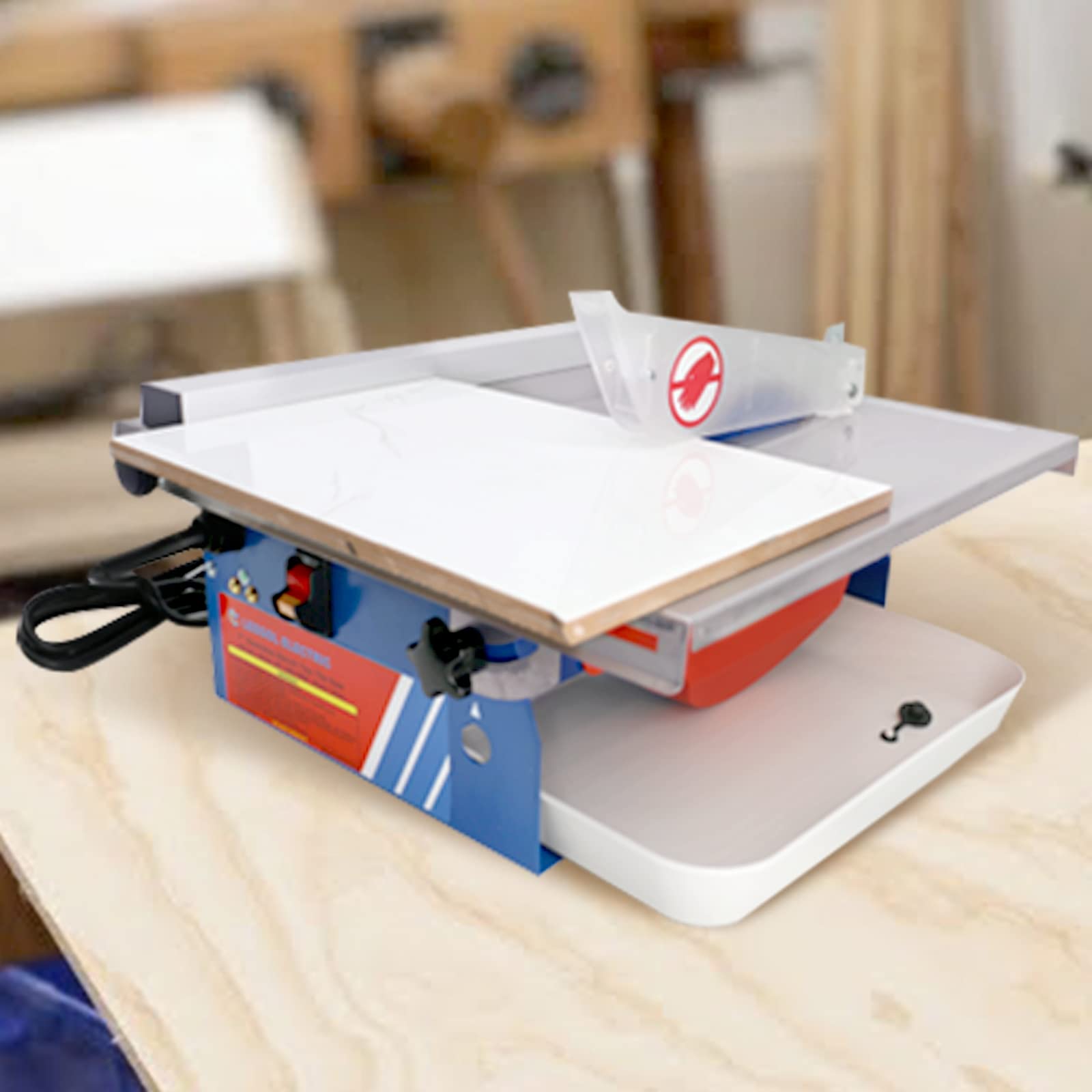 Leegol Electric 7-Inch Wet Tile Saw with Water Cooling System - Perfect for Ceramic, Porcelain & Stone Cutting - DIY Home Renovation & Professional Tiling Projects