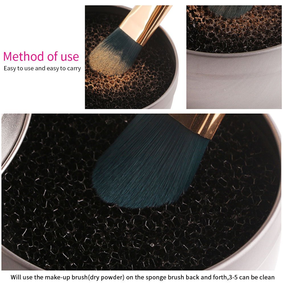 Professional Makeup Brush Cleaning Box - Quick & Easy Eyeshadow & Powder Remover Sponge Cleaner for Cosmetics | Perfect for Salon, Home & Travel Use