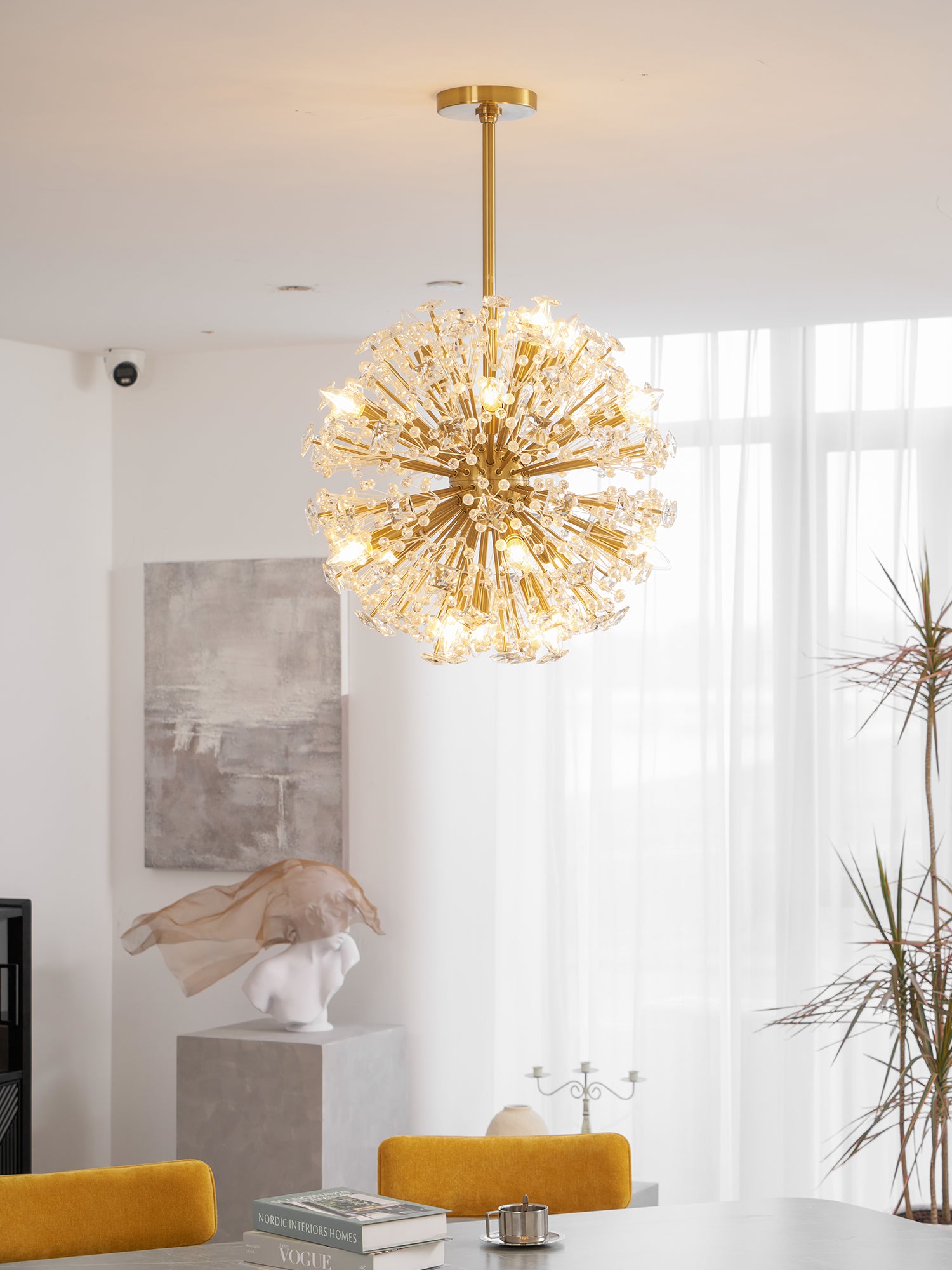 Dickinson Chandelier - Elegant Crystal Ceiling Light Fixture for Dining Room, Living Room & Bedroom | Modern Home Lighting Decor