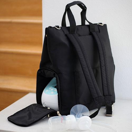 Premium Black Pumping Backpack - Hands-Free Breast Milk Storage Solution for Nursing Moms on the Go, Work, Travel & Outdoor Adventures