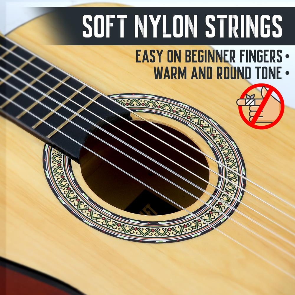 Complete Classic Guitar Kit for Beginners - Acoustic Guitar Set with Case, Tuner, Strap & Picks - Perfect for Learning, Practice & Performances