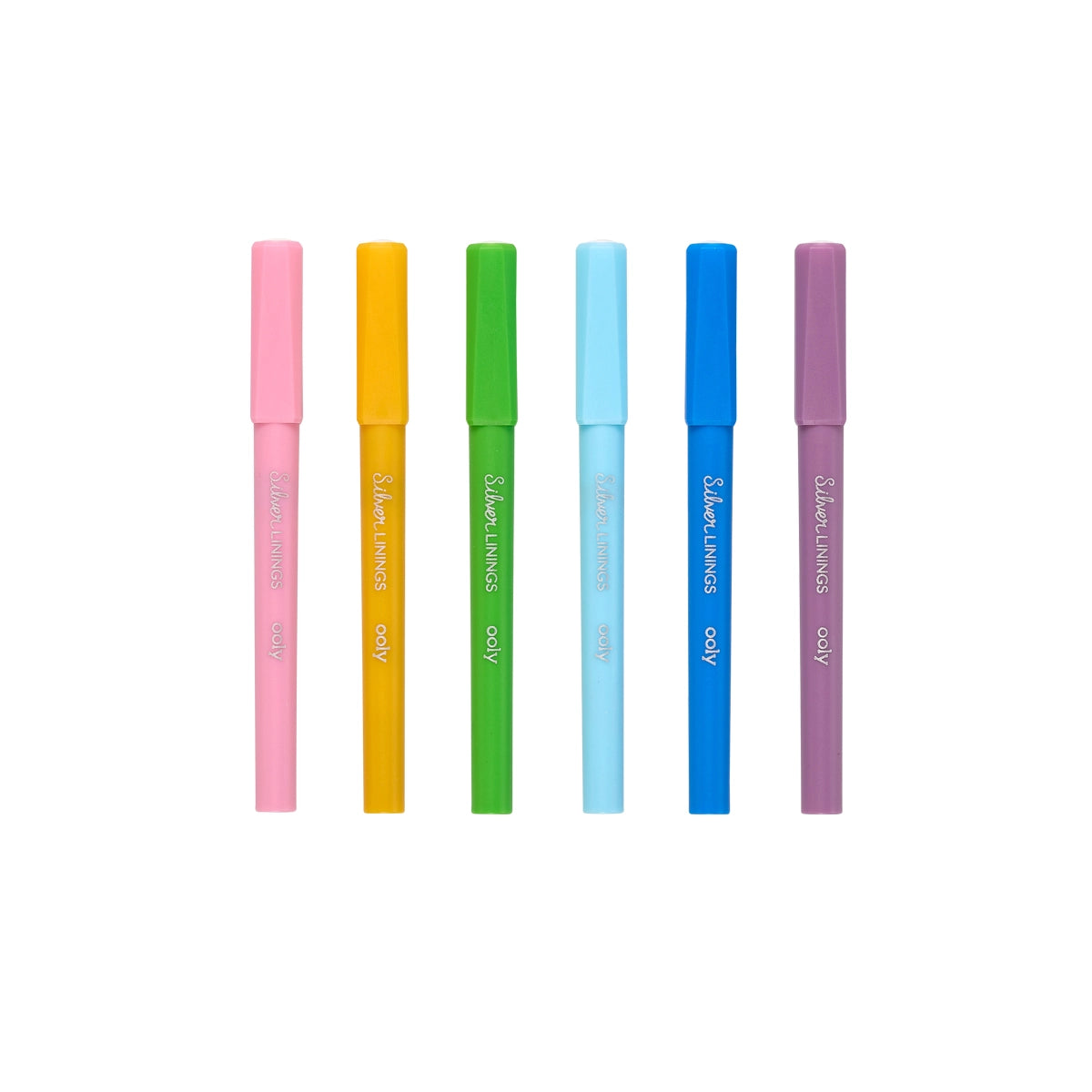 Premium Silver Linings Outline Markers Set of 6 - Vibrant Highlighters for Bible Journaling, Note Taking & Creative Planning - Perfect for Students, Artists & Office Use