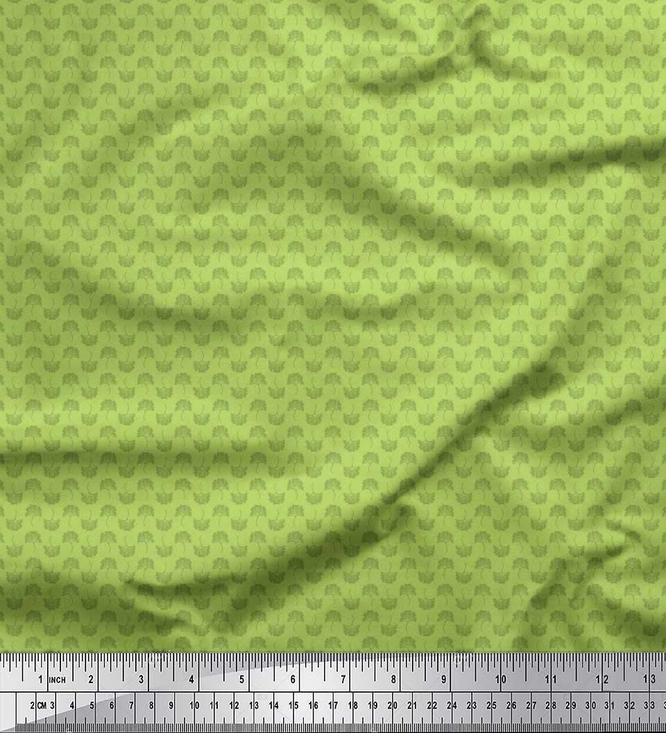 Soimoi Moss Georgette Brown Fabric by The Yard - 42 Inch Wide Artistic Floral Printed Fabric for Dresses, Blouses & DIY Sewing Projects - Lightweight & Whimsical Shirting Material