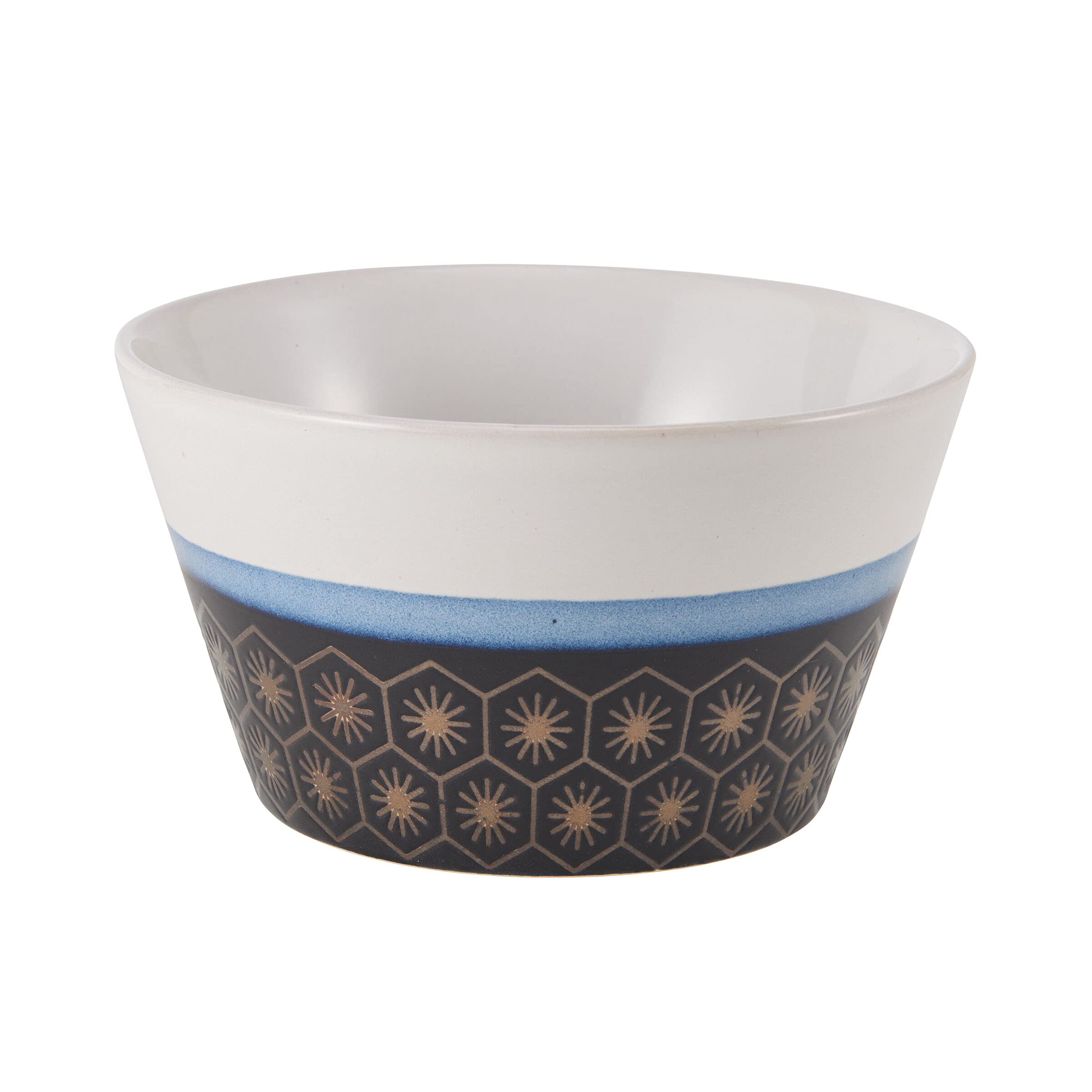 Pfaltzgraff Marcus 24-Oz Cone Shaped Soup & Cereal Bowls Set of 6 - Colorful Stoneware Dishes for Soup, Salad, Pasta & Dessert - Perfect for Dining, Entertaining & Everyday Use