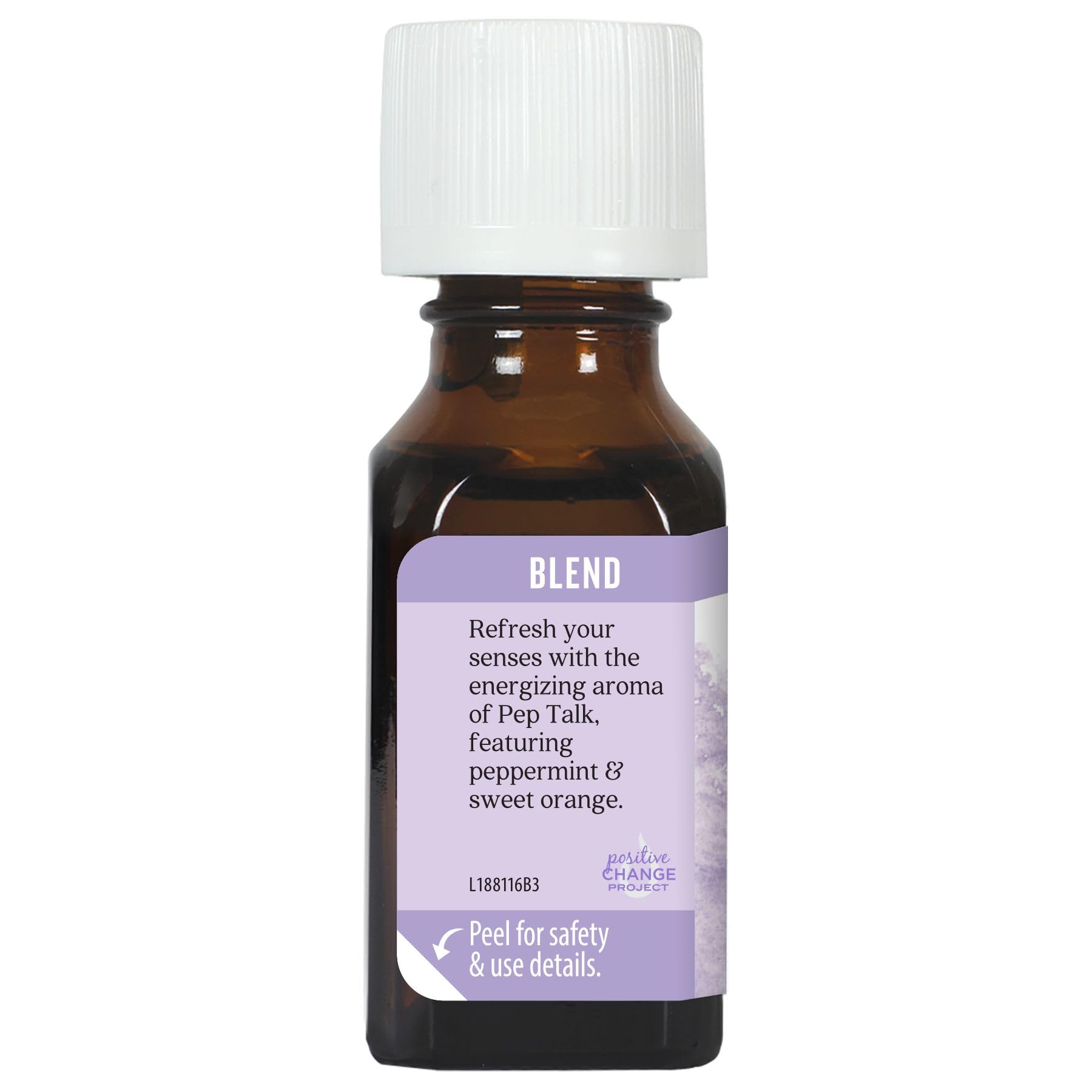 Aura Cacia Essential Oil Blend - Pep Talk, 0.5 fl oz | Uplifting Aromatherapy for Stress Relief & Mood Boost | Perfect for Diffusers, Massage & Home Spa