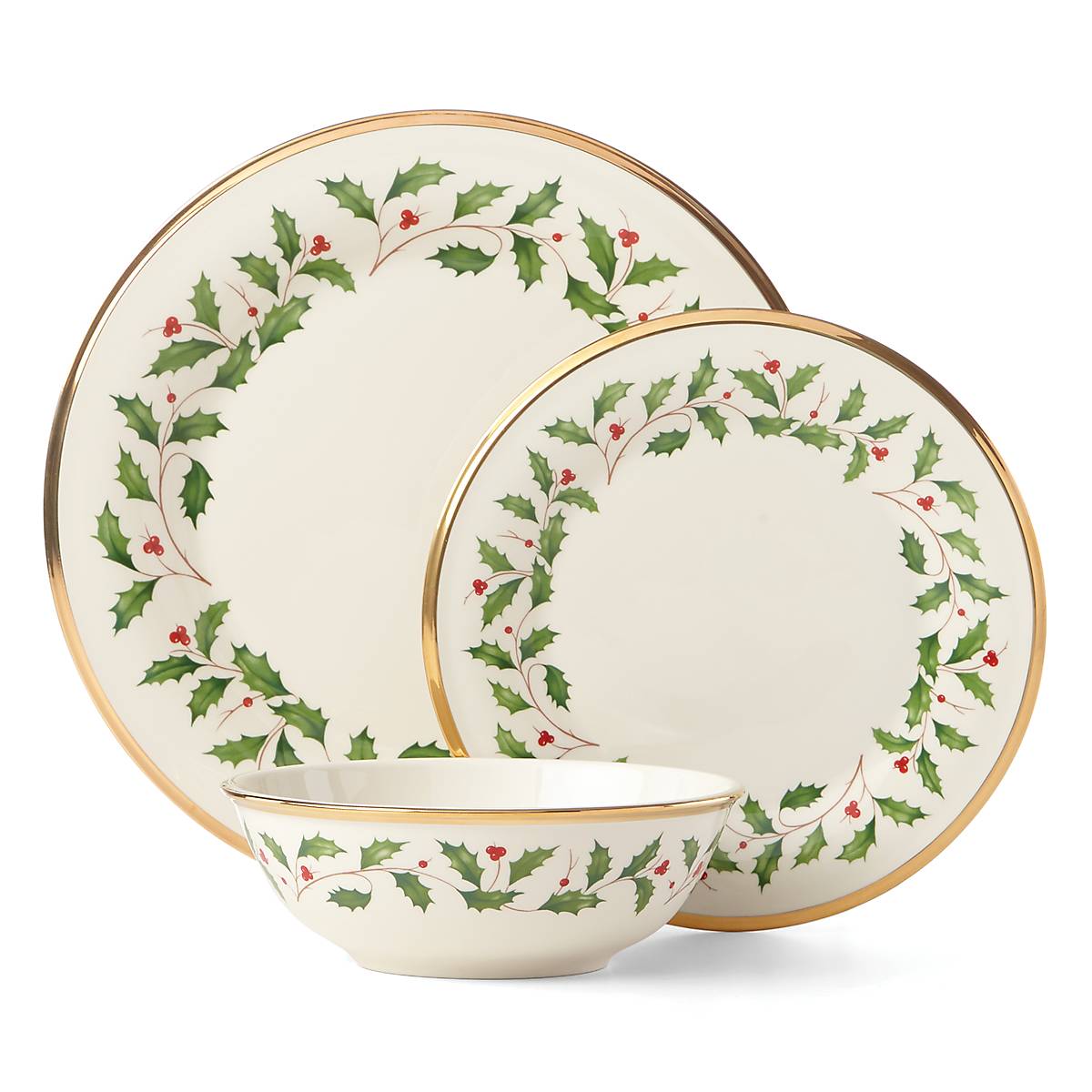 3-Piece Holiday Place Setting Set - Elegant Dinnerware for Christmas, Thanksgiving & Festive Gatherings - Perfect for Holiday Tablescapes & Special Occasions