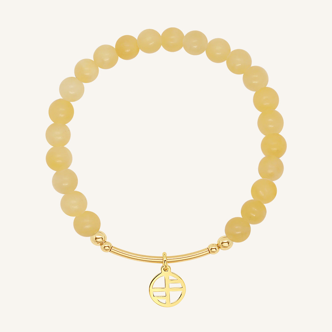 Yellow Jade Charm Bracelet - Stone of Alignment for Positive Energy & Balance | Perfect for Meditation, Yoga & Spiritual Healing