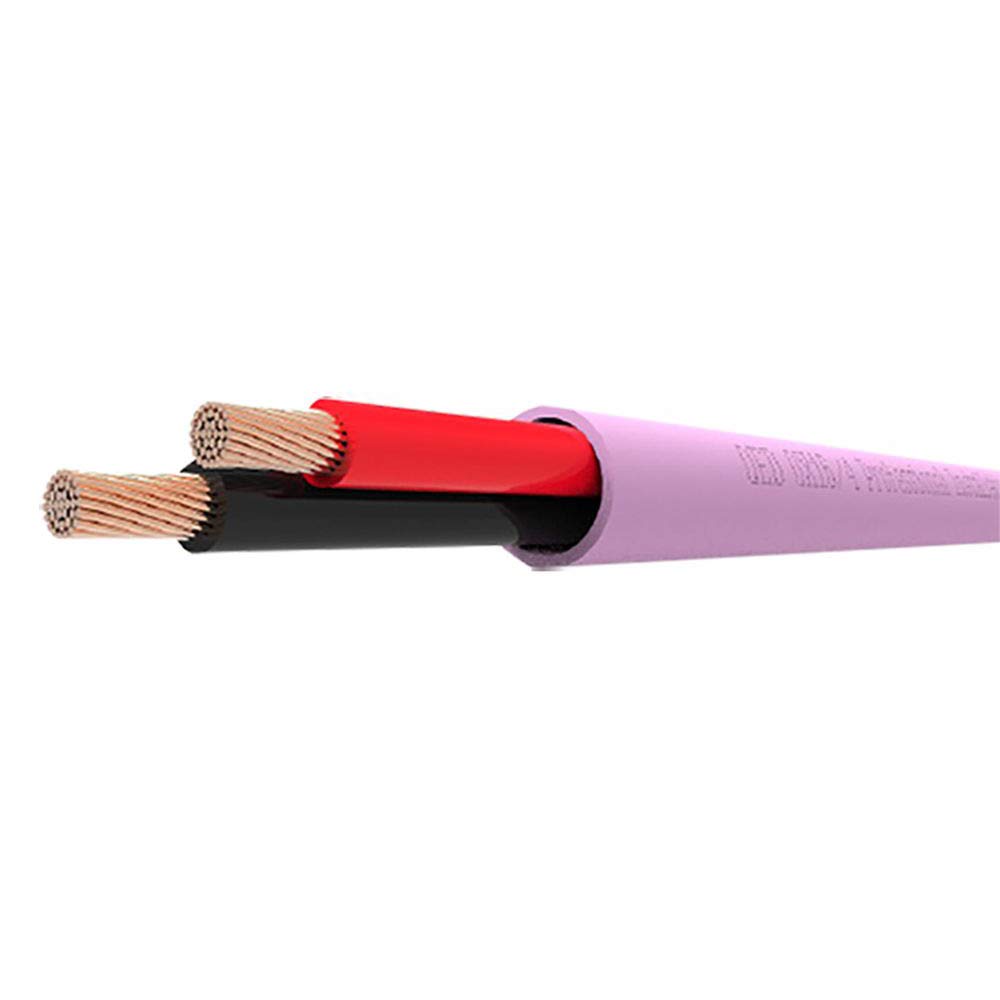 100m QED QE16/2 Pink LSZH Speaker Cable - Pure Copper Wire for Wall/Ceiling Installation | Home Theater & Commercial Audio Systems | Low Smoke Zero Halogen Safe Wiring Solution (16/2 100m Reel)
