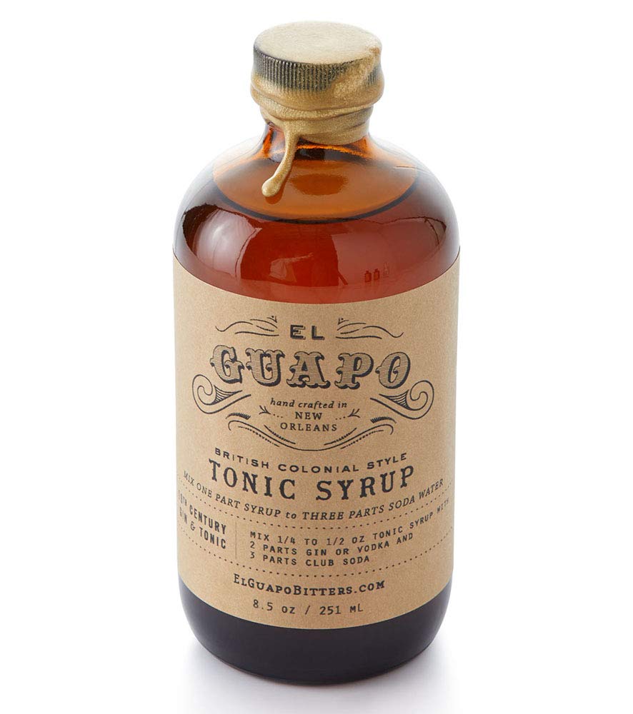 El Guapo Bitters Tonic Syrup 8.5 fl oz | Fresh Citrus & Organic Botanicals Cocktail Mixer | Gluten Free Vegetarian | Perfect for Gin & Tonics, Mocktails & Home Bar Mixology