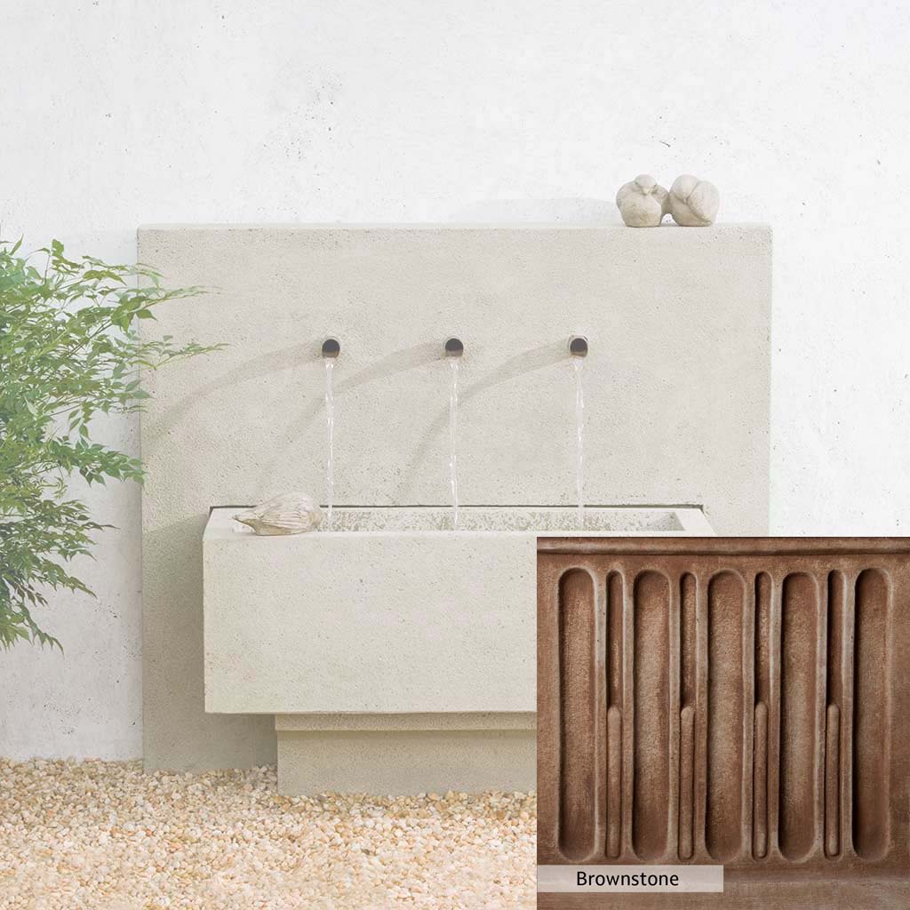 Campania International X3 Outdoor Wall Fountain - Elegant Garden Water Feature for Patio, Backyard, and Landscape Decor