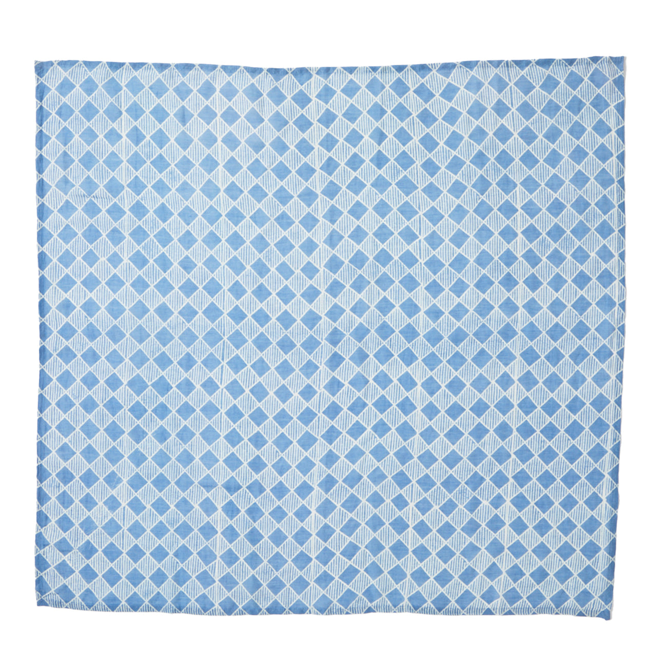Blue Checkered Square Scarf - Stylish Accessory for Women, Men, Fashion & Winter Outfits