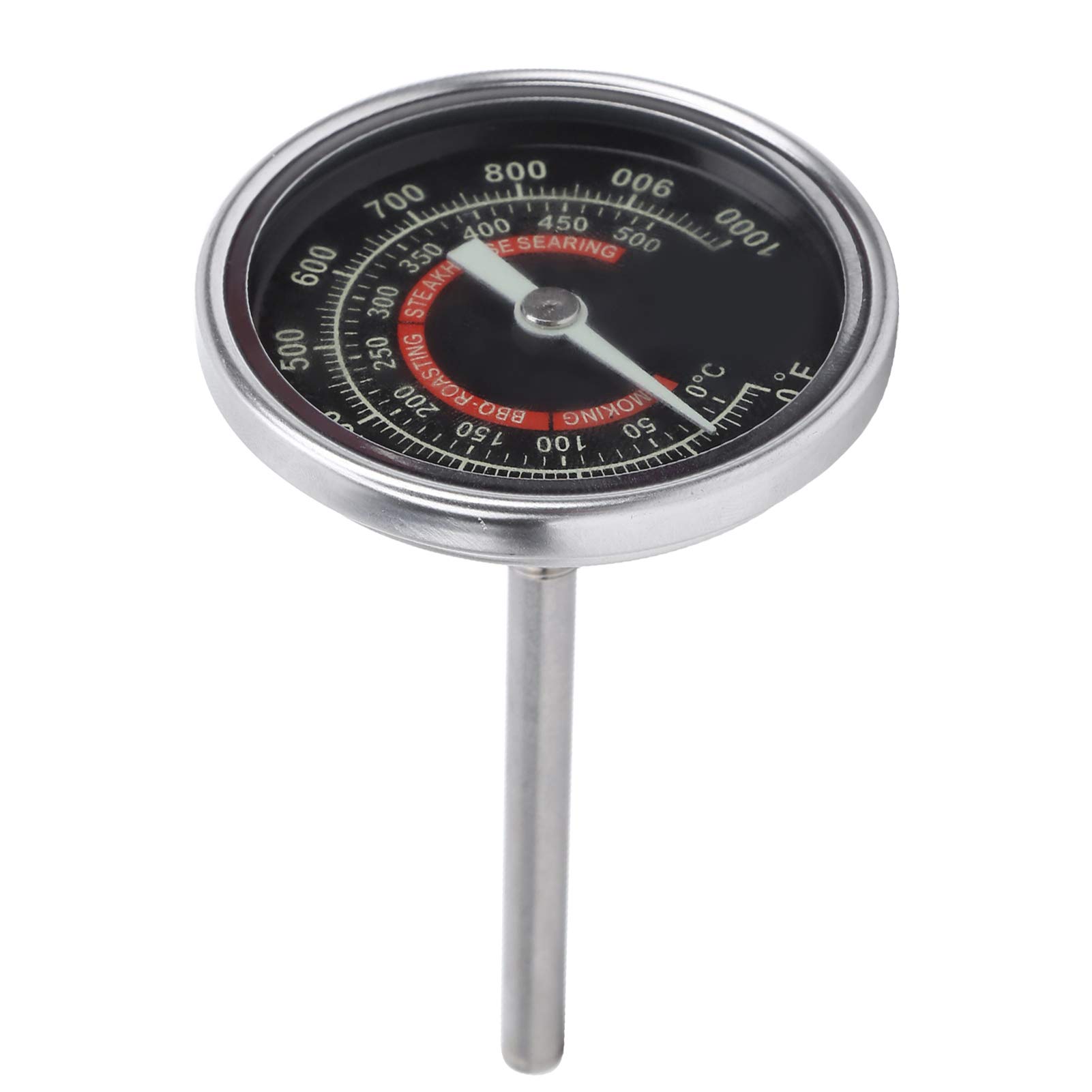 TS-BX51 IP55 0-1000℉ Stainless Steel BBQ Grill Thermometer - High Temperature Oven Thermometer with Heat Indicator - Perfect for Grilling, Smoking, Baking & Outdoor Cooking