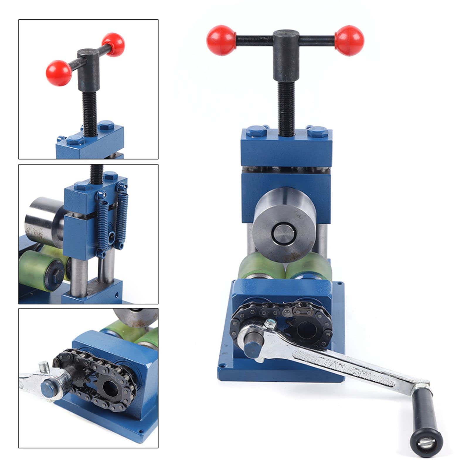 DYRABREST Manual Jewelry Rolling Mill Machine - Hand Crank Tableting Press Tool for Rings, Earrings & Bracelets with Spring Handle (7x9.5x4.5 Inch) - Perfect for DIY Jewelry Making, Metal Forming & Craft Projects