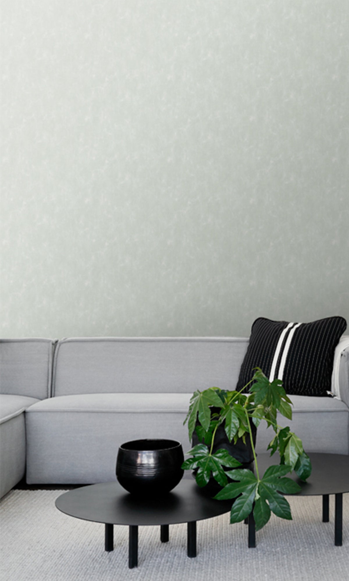 Celadon Green Plain Painterly Effect Wallpaper R9413 - Elegant Home Decor for Living Room, Bedroom & Office
