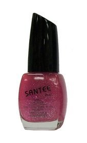 Santee Nail Lacquer - Rose Pink Glitter Polish (M76) | Long-Lasting Shine & Sparkle for Manicures & Pedicures | Perfect for Parties, Weddings & Special Occasions